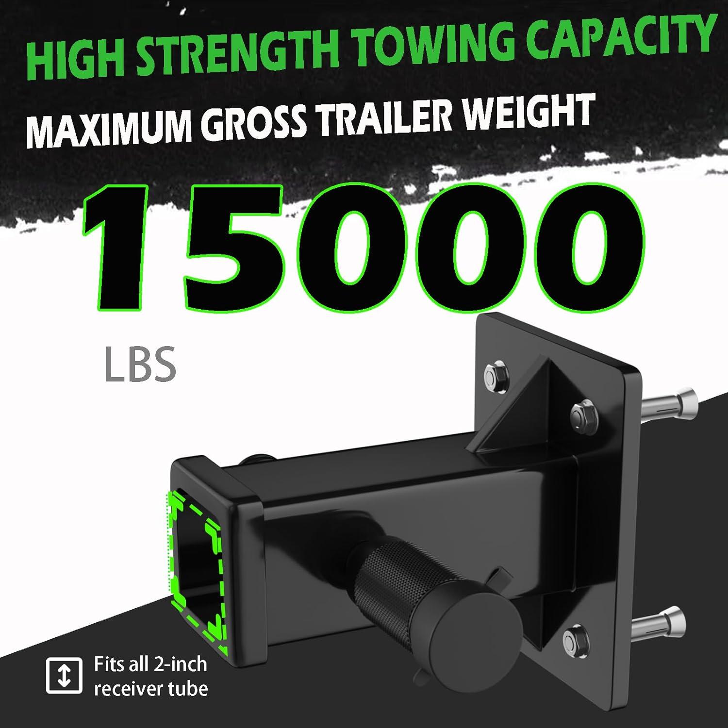 Enganche receptor atornillado OGYE 15000 lbs con bloqueo antirrobo