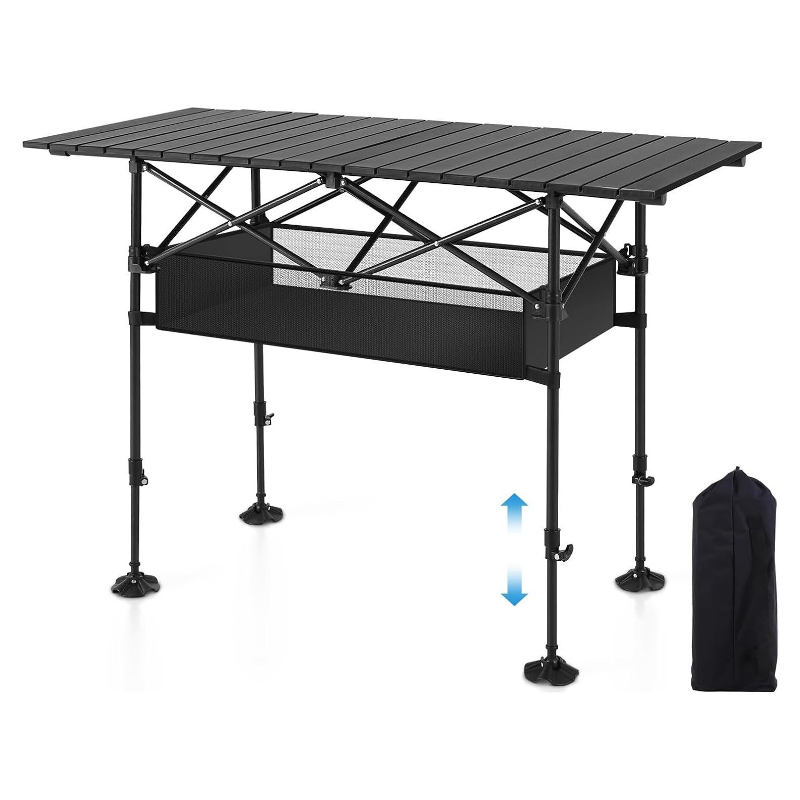 Mesa de Camping Plegable LET'S CAMP 119x56cm Aluminio Ajustable