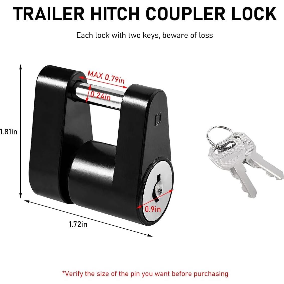 Cerradura de Acoplador de Enganche de Remolque SHMZK 6.35 mm