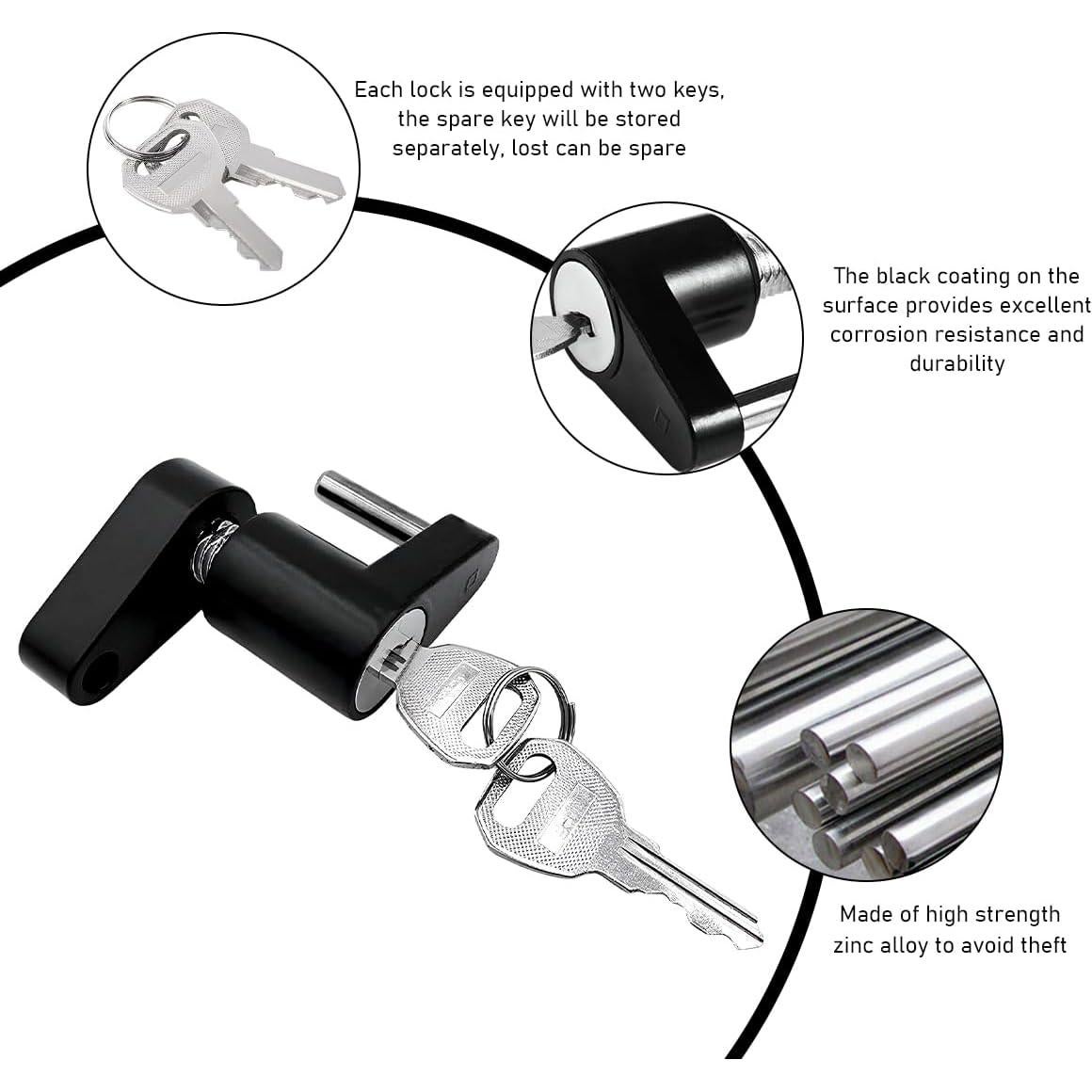 Cerradura de Acoplador de Enganche de Remolque SHMZK 6.35 mm