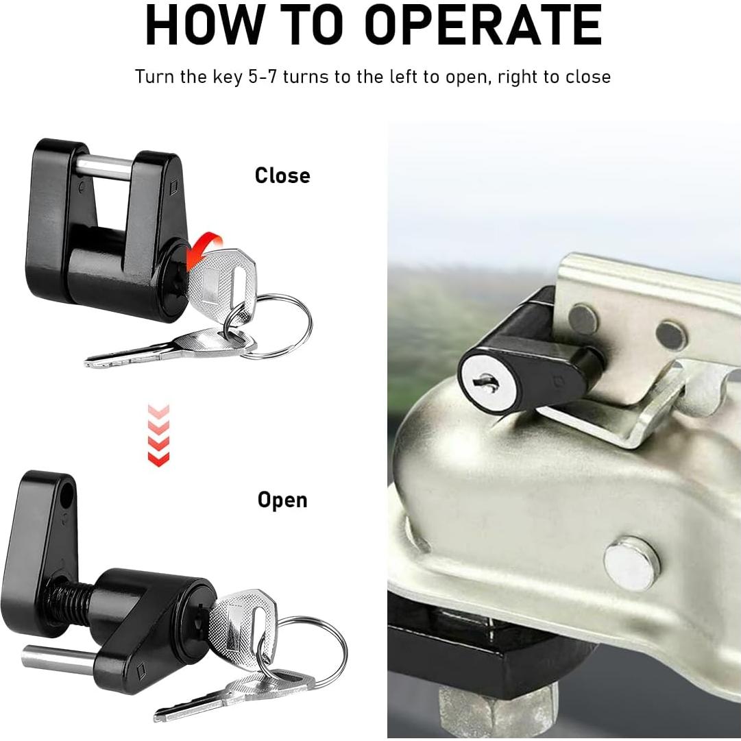 Cerradura de Acoplador de Enganche de Remolque SHMZK 6.35 mm