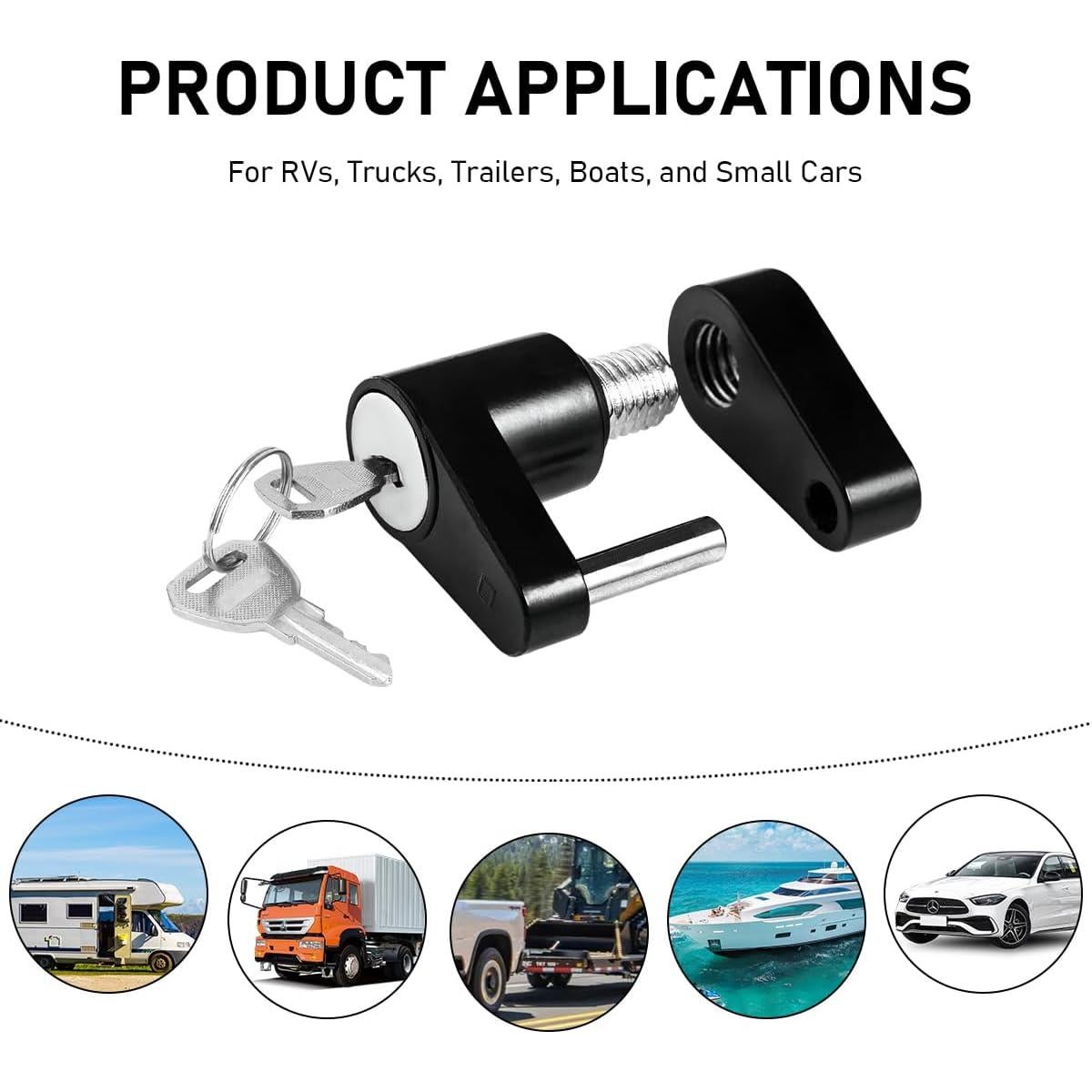 Cerradura de Acoplador de Enganche de Remolque SHMZK 6.35 mm