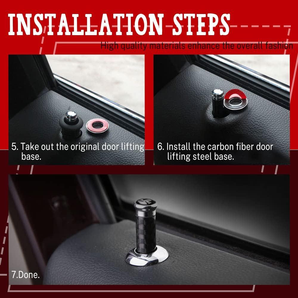 Juego de 4 Perillas de Cerradura de Puerta HAOBO Fibra de Carbono