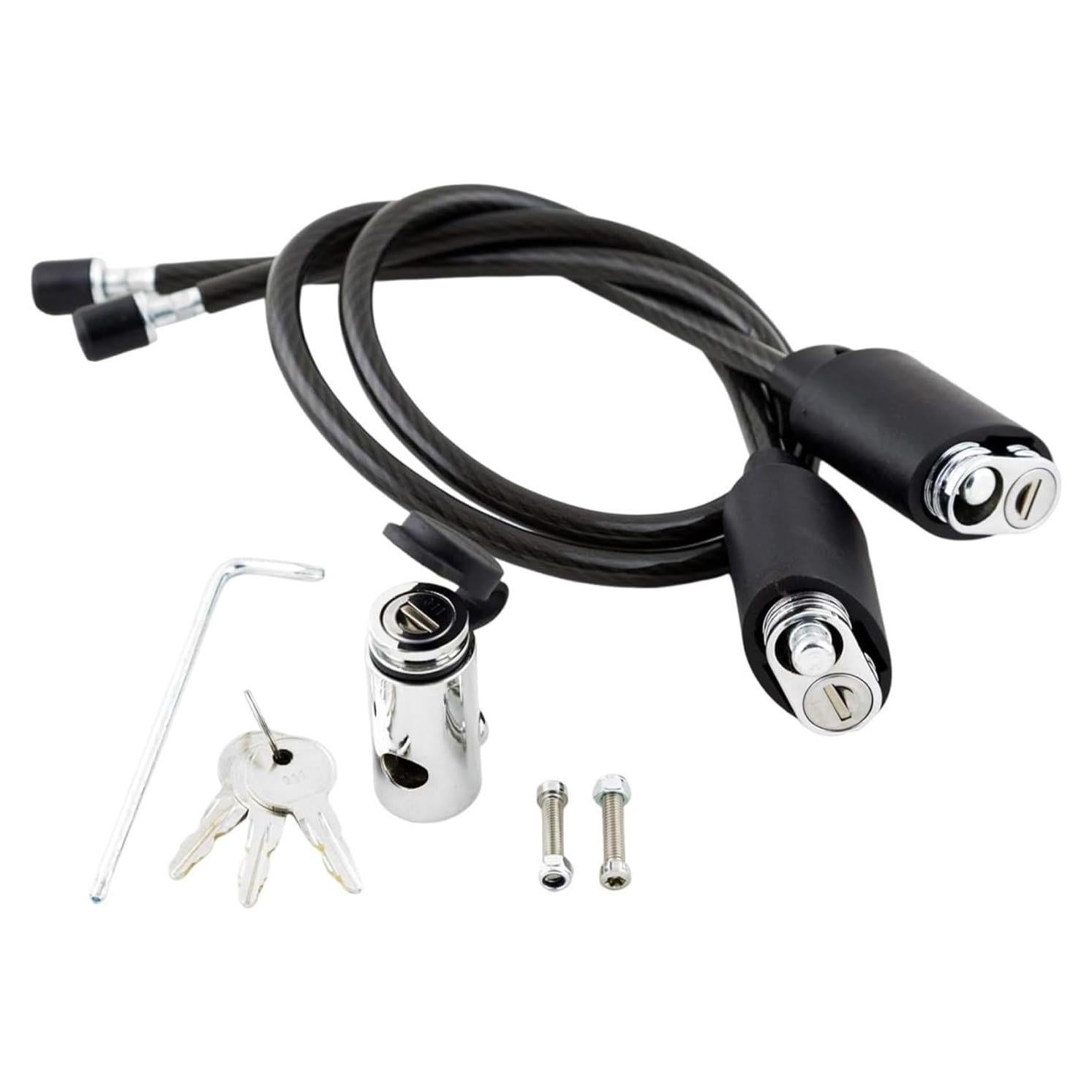 KUAT Transfer Double Cable Lock Kit with Locking Hitch Pin | Durable Reliable Steel Heavy-Duty Anti-Theft Bicycle Lock Compatible with Original Transfer Hitch Bike Rack