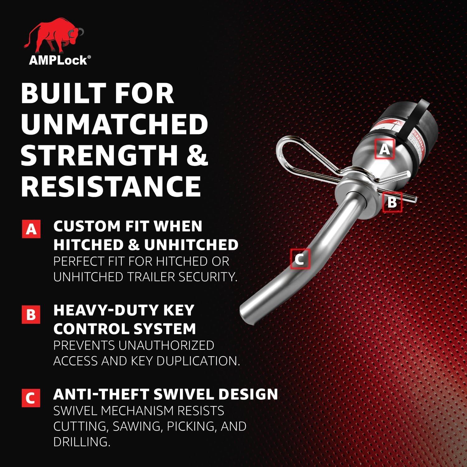 Pasador de Bloqueo de Remolque AMPLock HLP58318 - Antirrobo