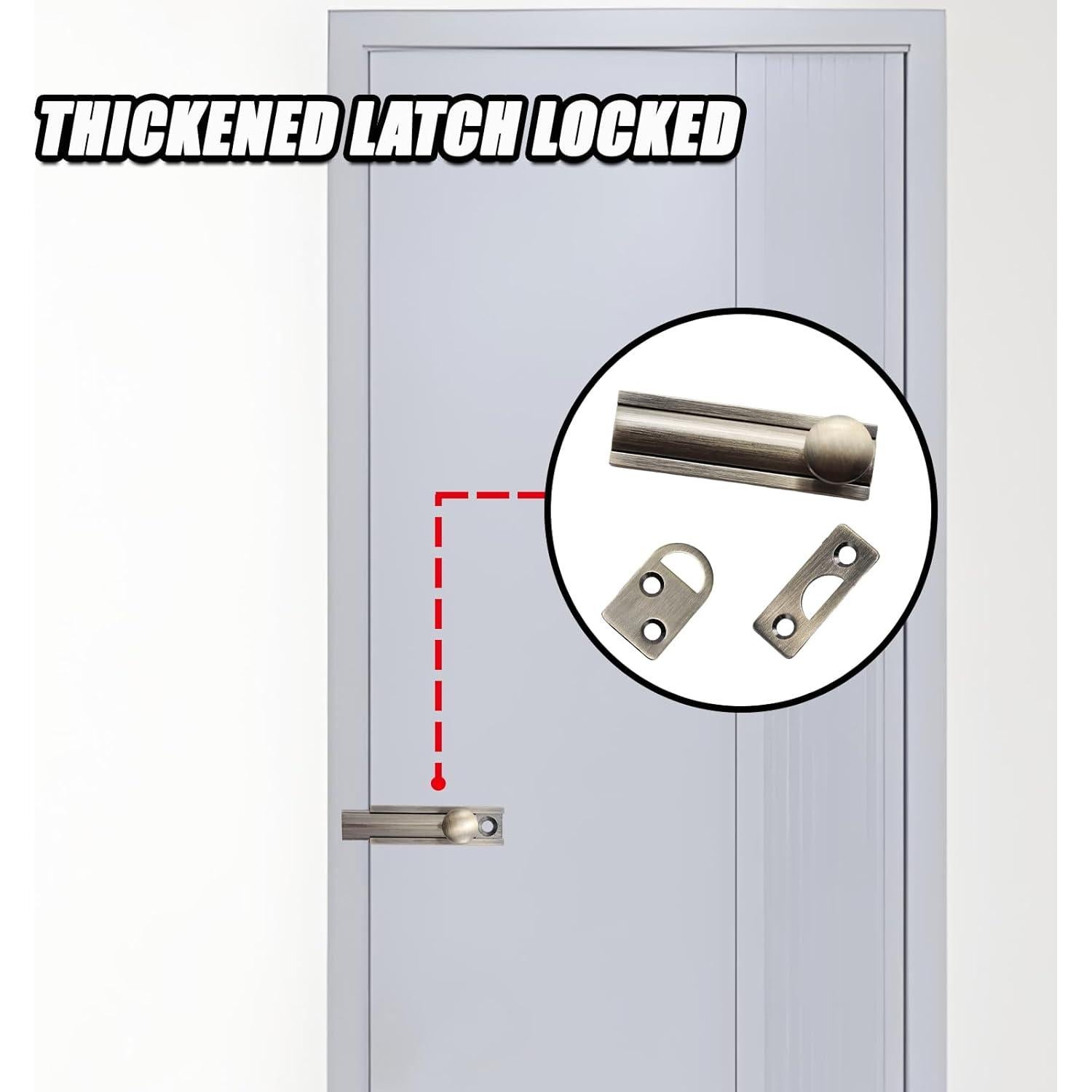 Cerrojo Deslizante de Latón Sólido 51mm Bronce Antiguo Adyoney