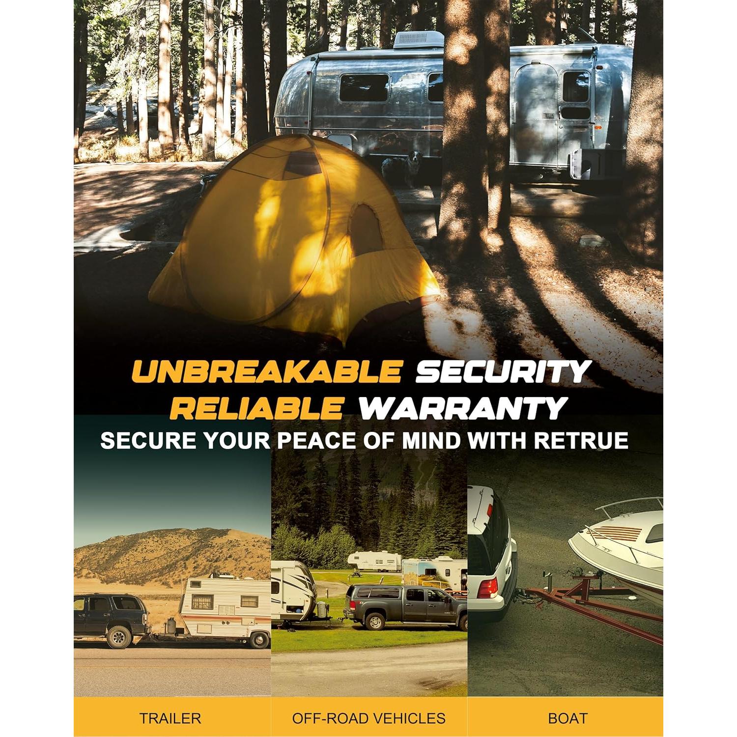 Cerradura de Remolque RETRUE 2 5/16" Alta Resistencia Gris