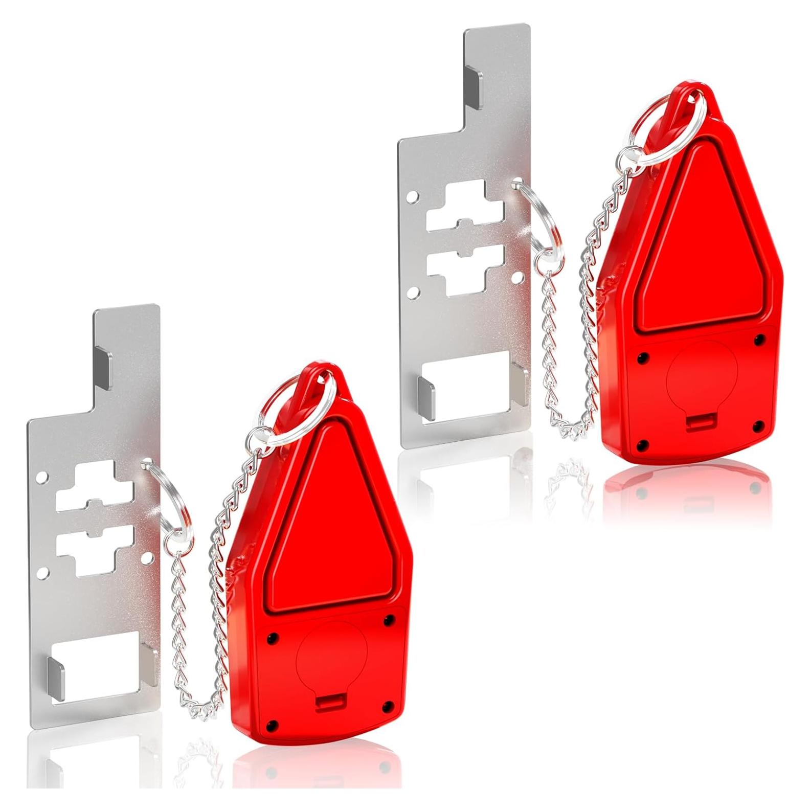 Cerradura de Puerta Portátil PKLIYH con Alarma 120dB - 2 Paquete