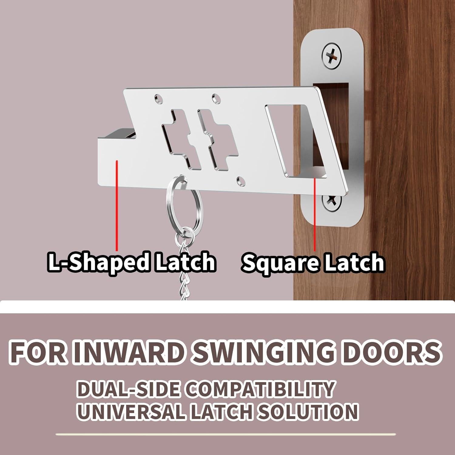 Cerradura de Puerta Portátil PKLIYH con Alarma 120dB - 2 Paquete