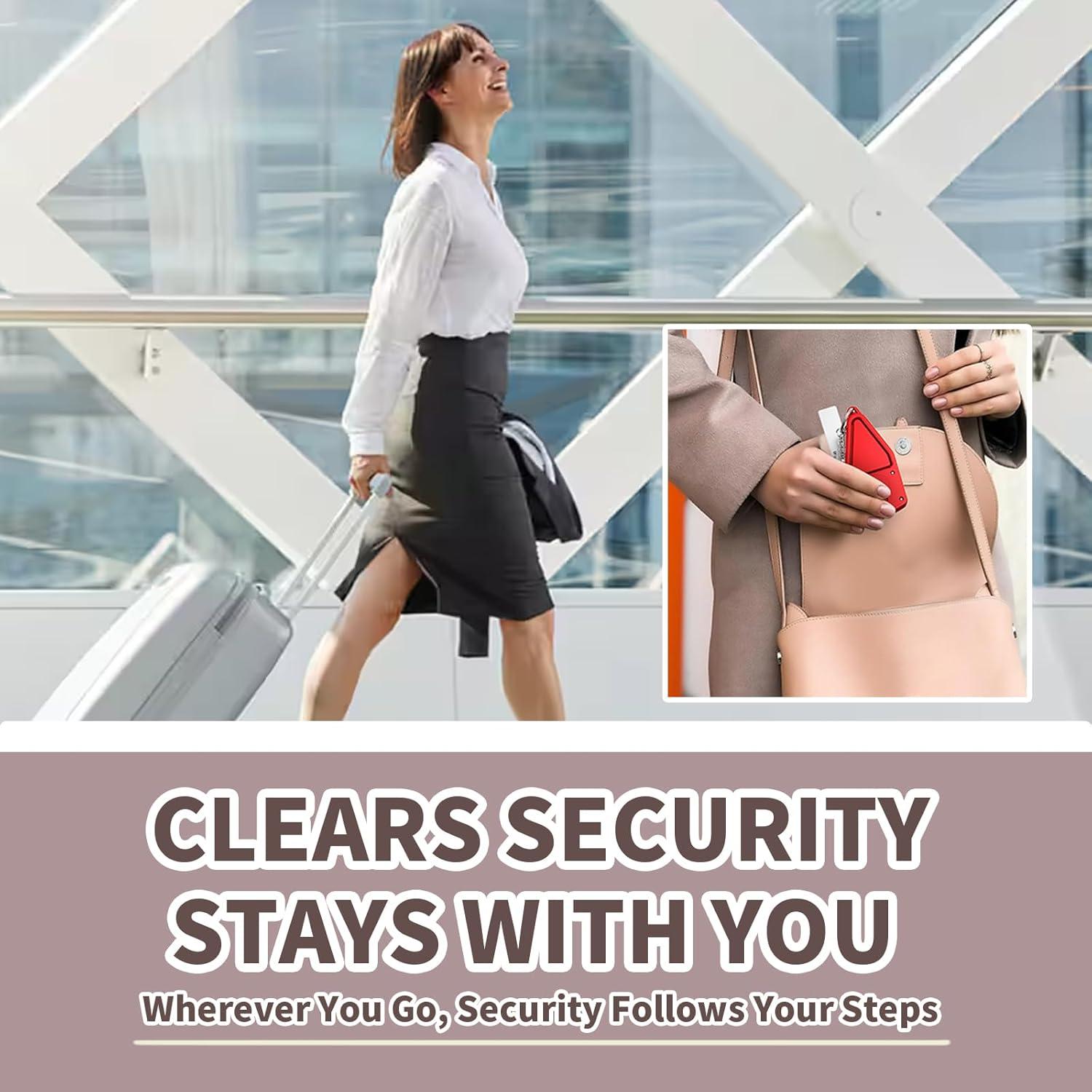 Cerradura de Puerta Portátil PKLIYH con Alarma 120dB - 2 Paquete