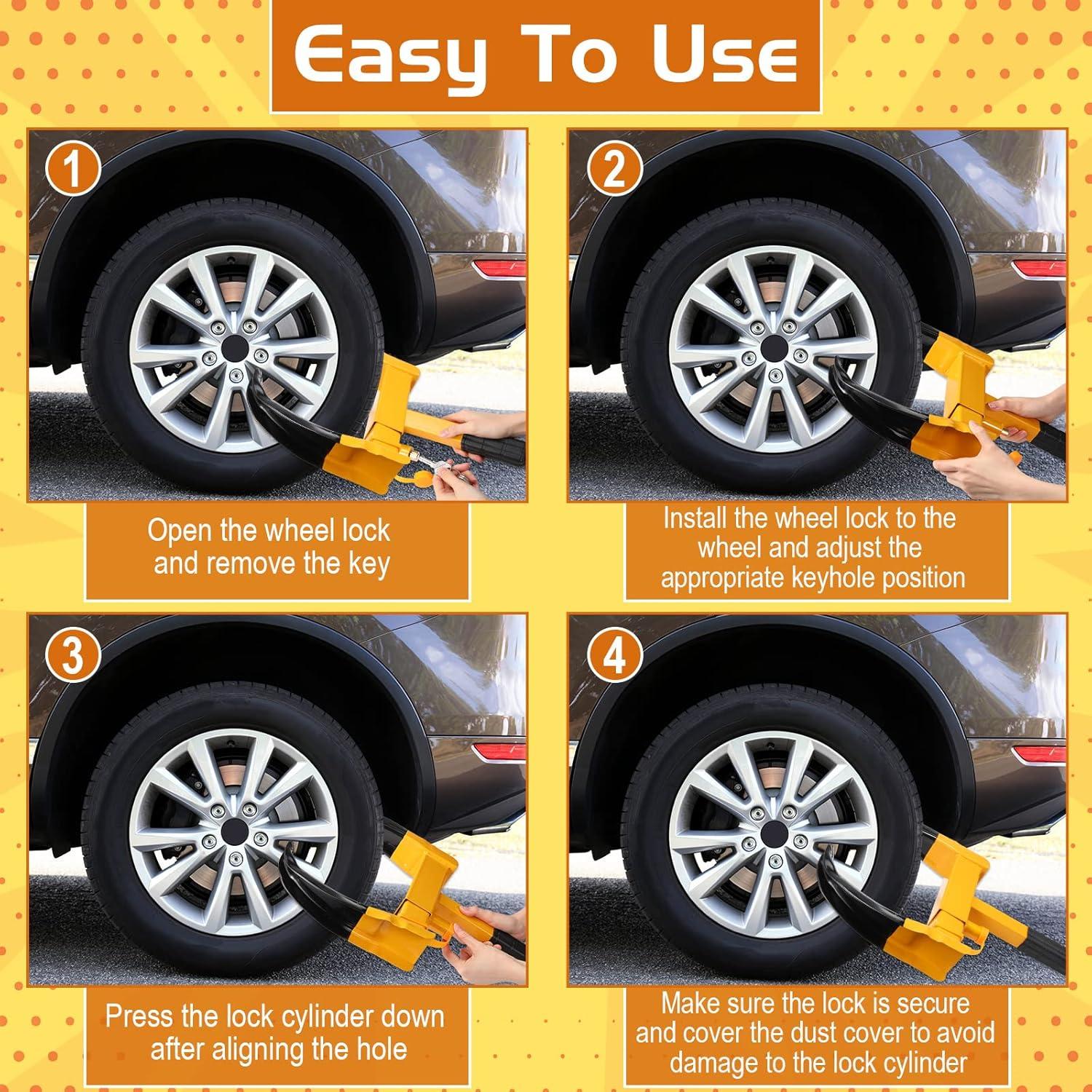 Cerradura de Pinza de Rueda Antirrobo Riakrum - 2 Piezas