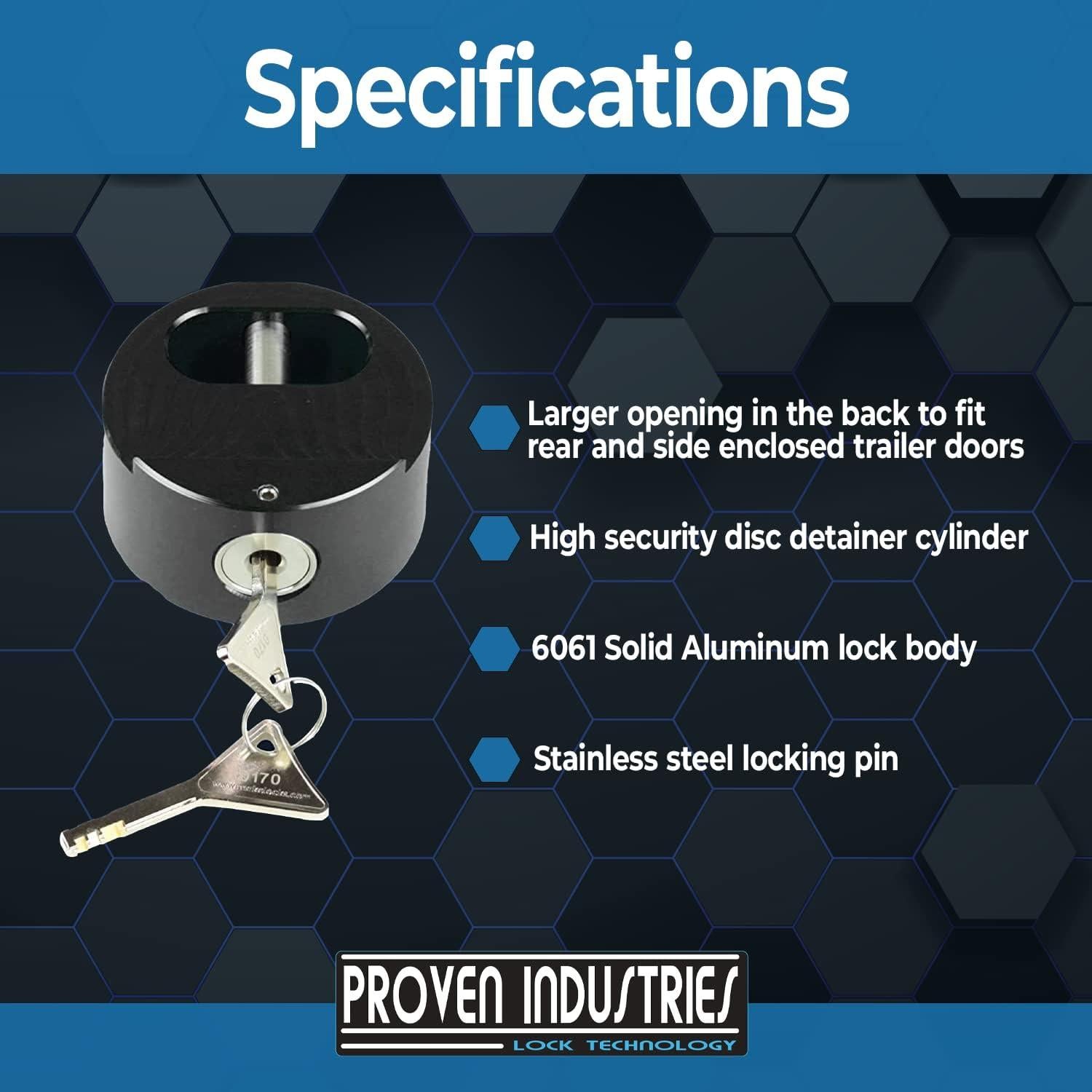 Cerraduras Puck-Lock Proven 400XL Paquete de 2 - Negro