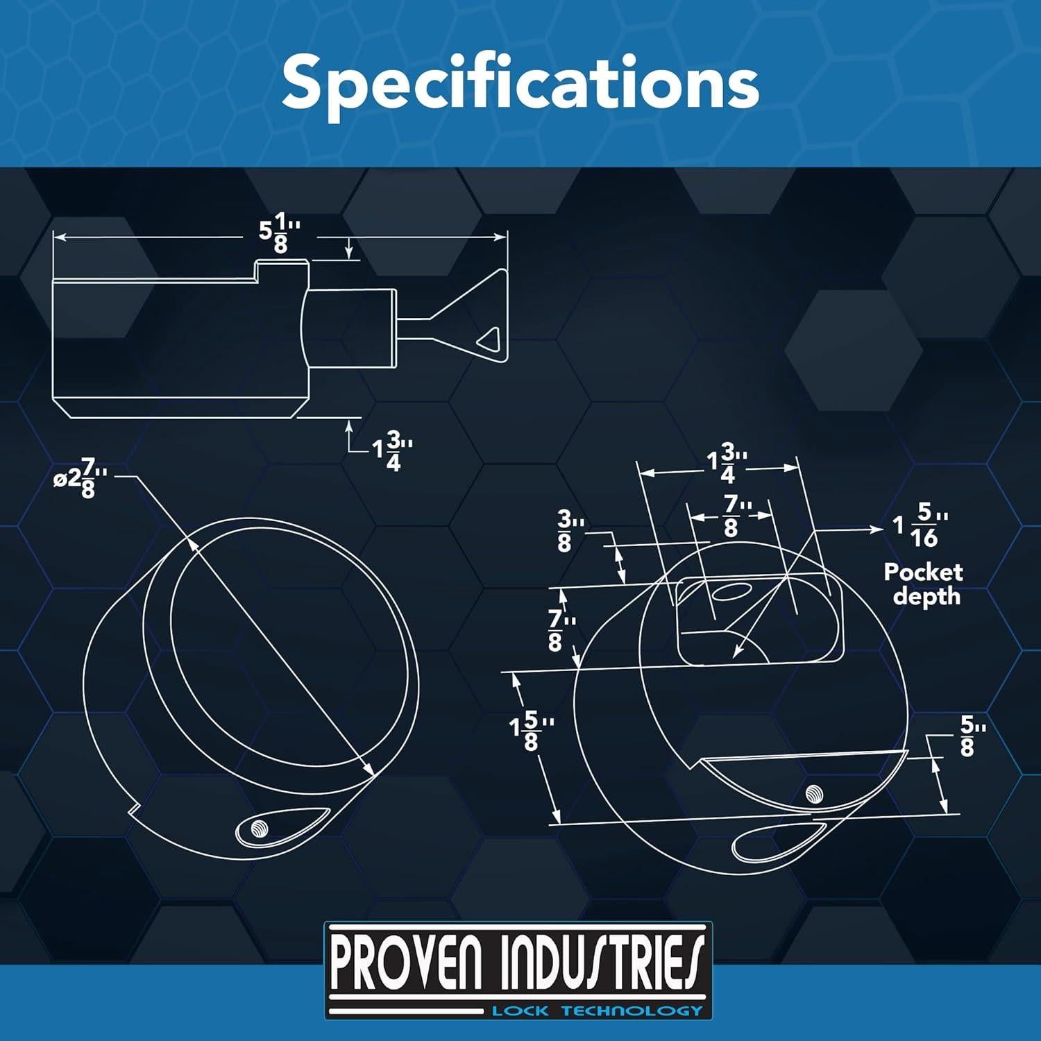 Cerraduras Puck-Lock Proven 400XL Paquete de 2 - Negro