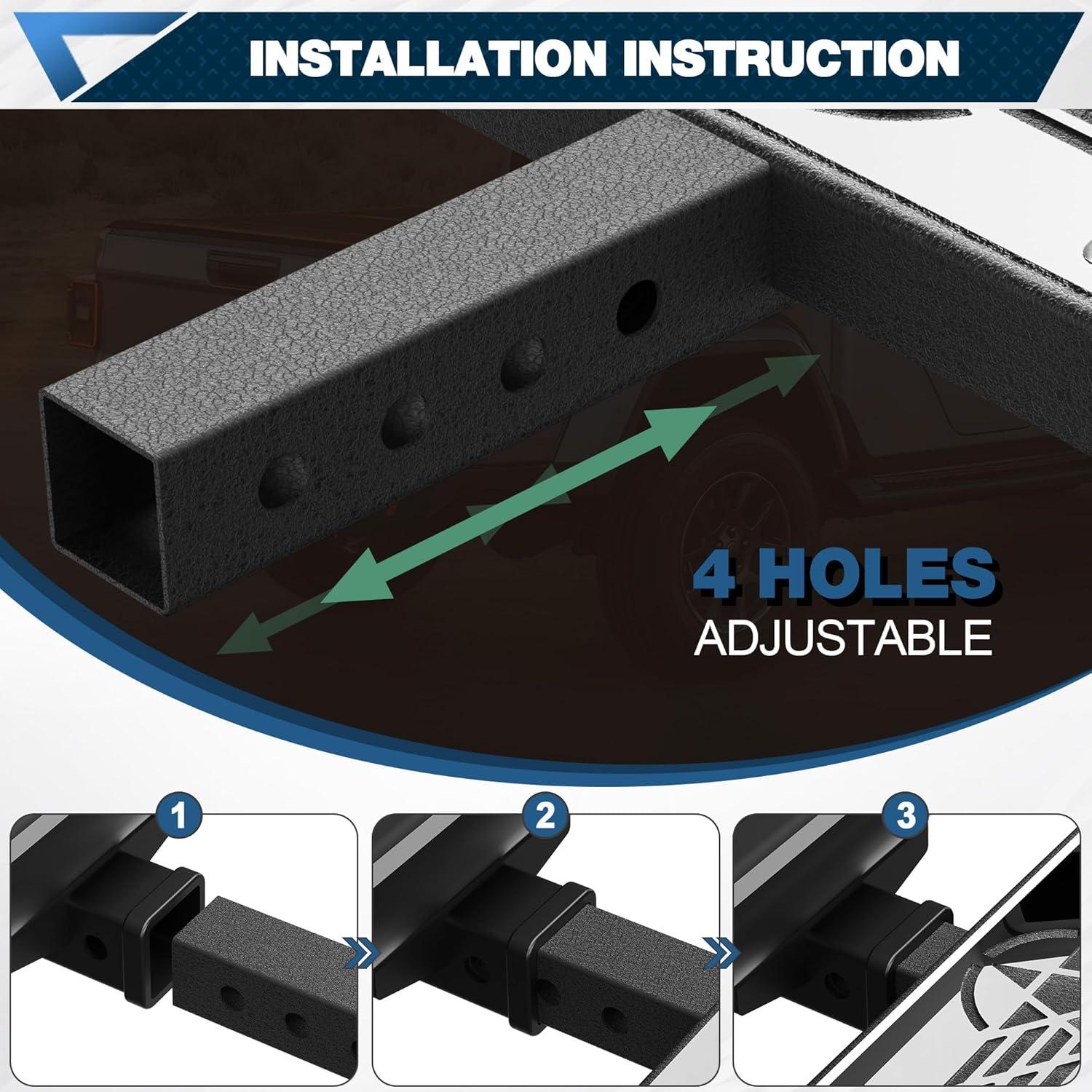 Escalón de Enganche POFENZE 2" Antirrobo Acero Inoxidable
