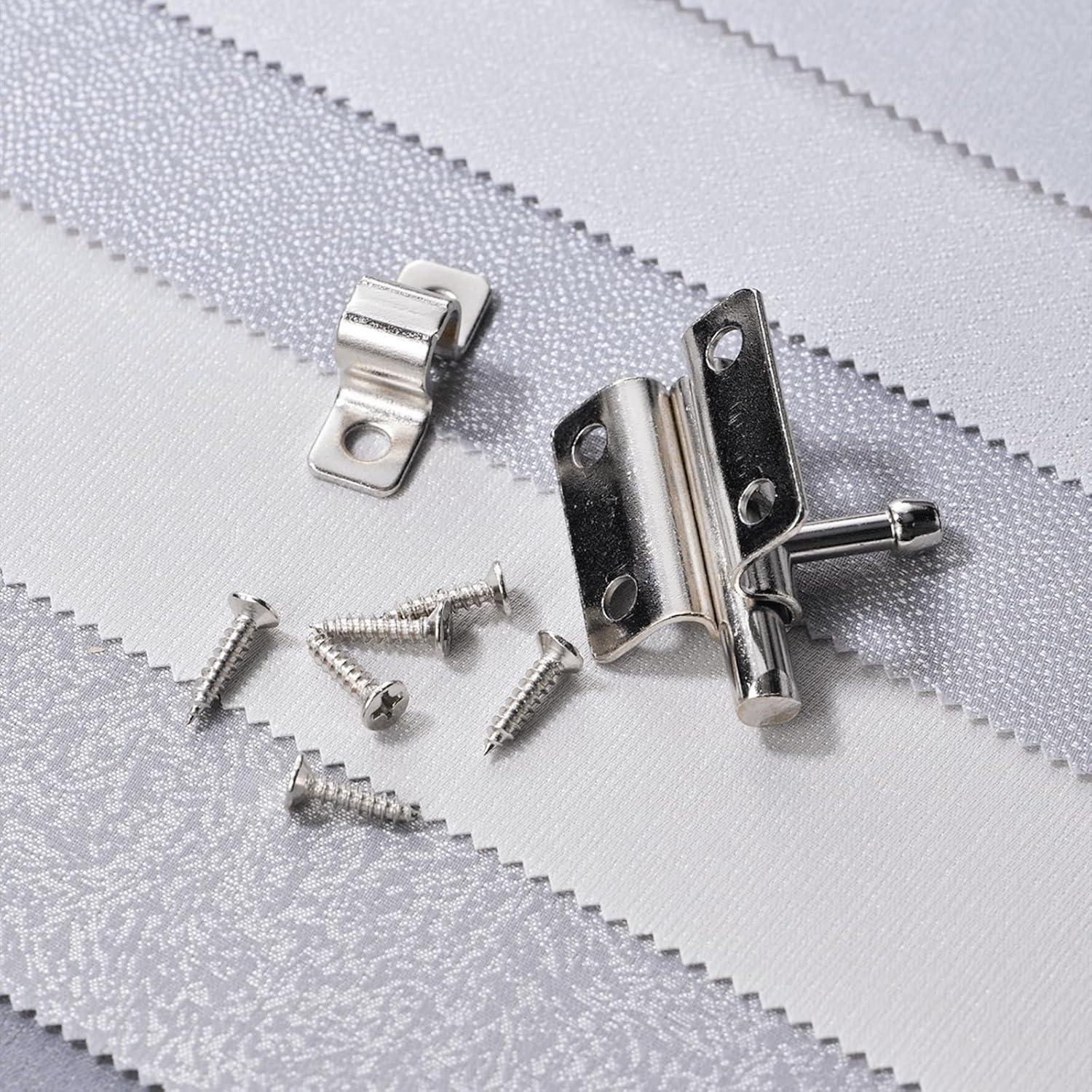 Cerradura Deslizante de Puerta Dophee, Metal Plateado, 2 Piezas