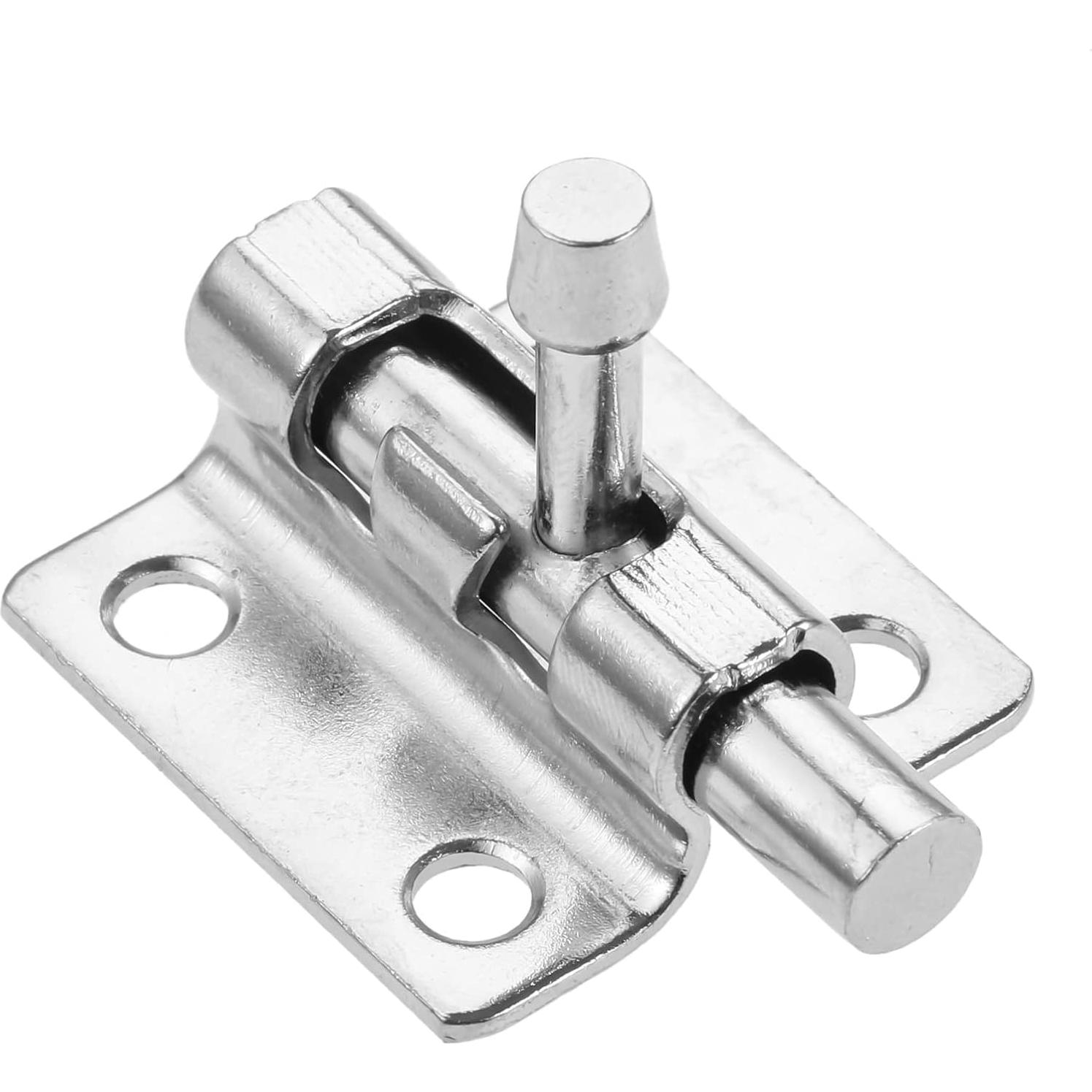 Cerradura Deslizante de Puerta Dophee, Metal Plateado, 2 Piezas