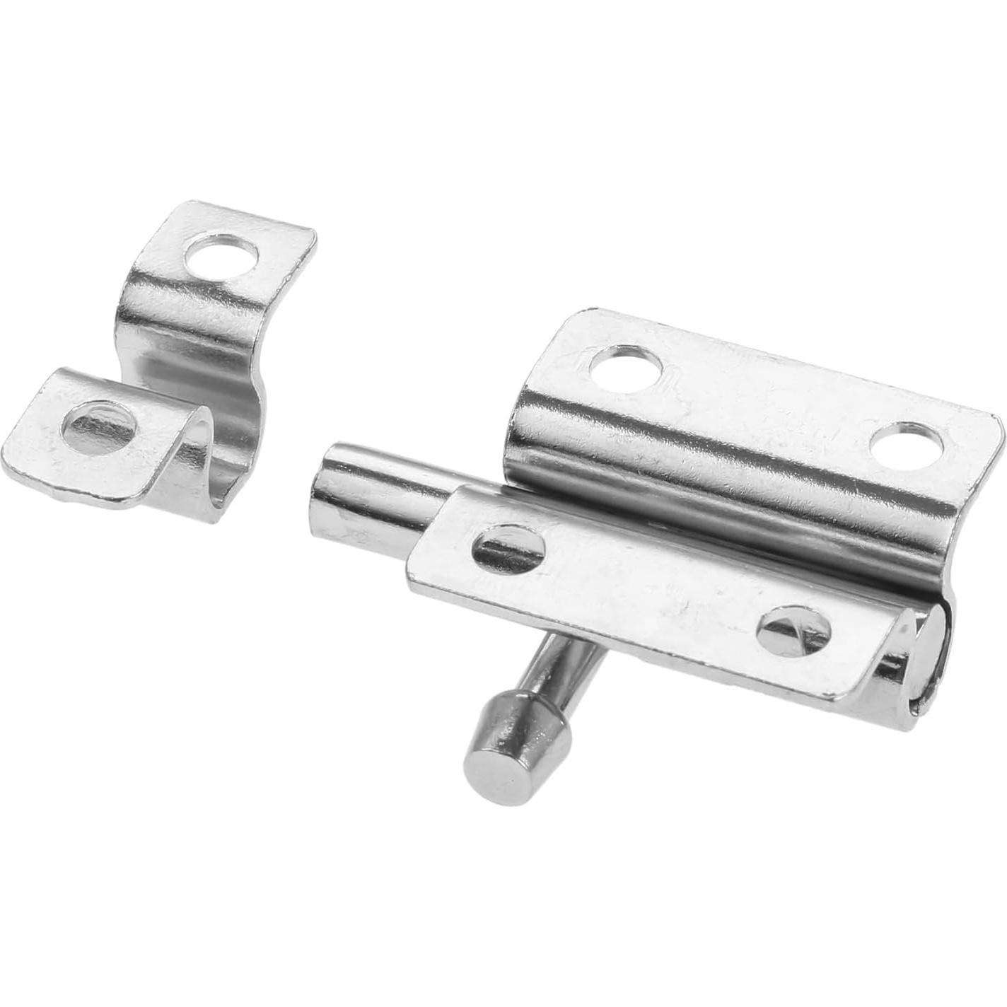 Cerradura Deslizante de Puerta Dophee, Metal Plateado, 2 Piezas