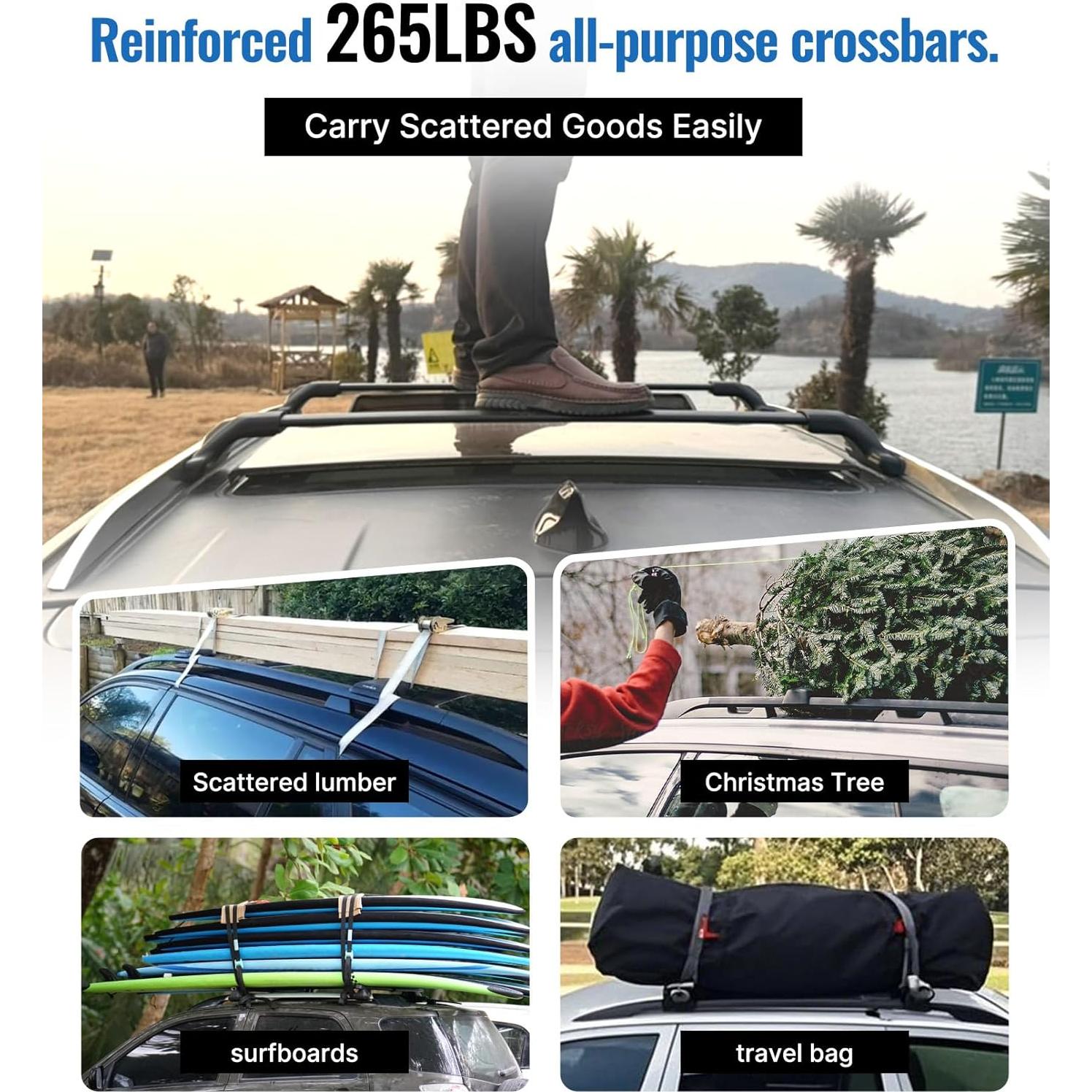 Barras de Techo SNIXWOO para Chevy Bolt EUV 2022-2024 120 kg