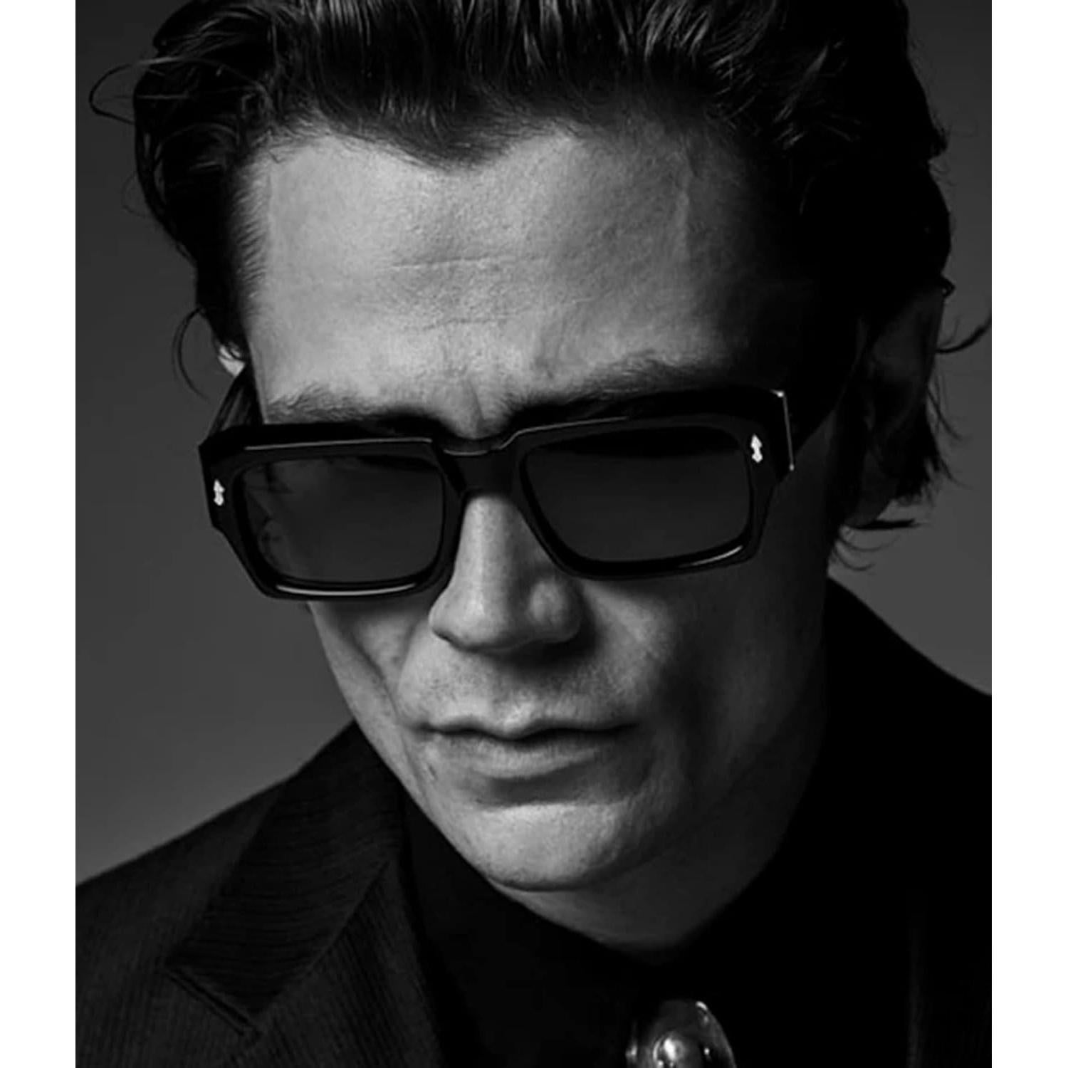 Gafas de sol cuadradas EYLRIM UV400 para unisex, negras