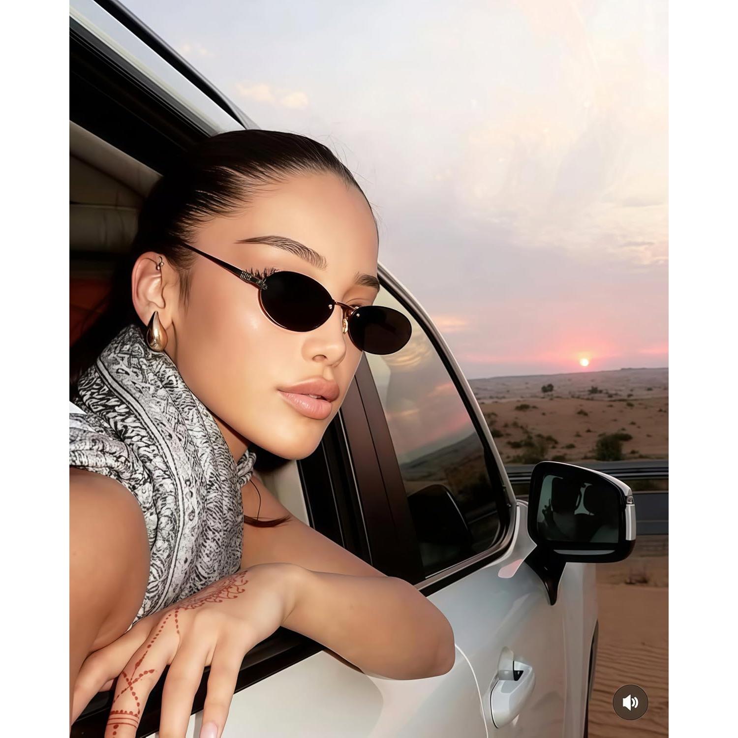 Gafas de sol ovaladas retro TYA con protección UV400