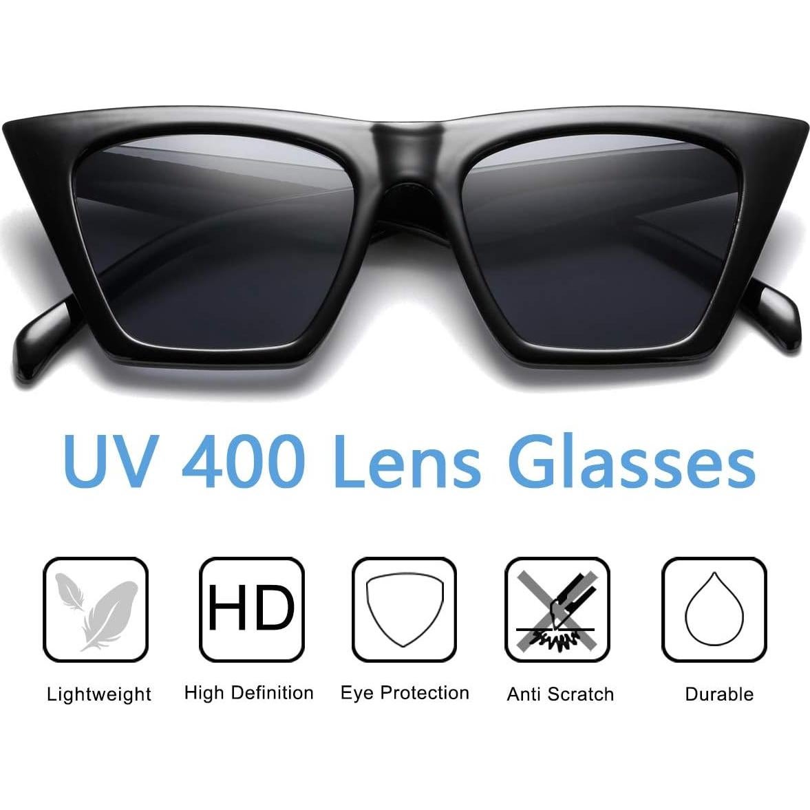 Gafas de Sol Retro Cuadradas AISSWZBER UV400 Mujeres