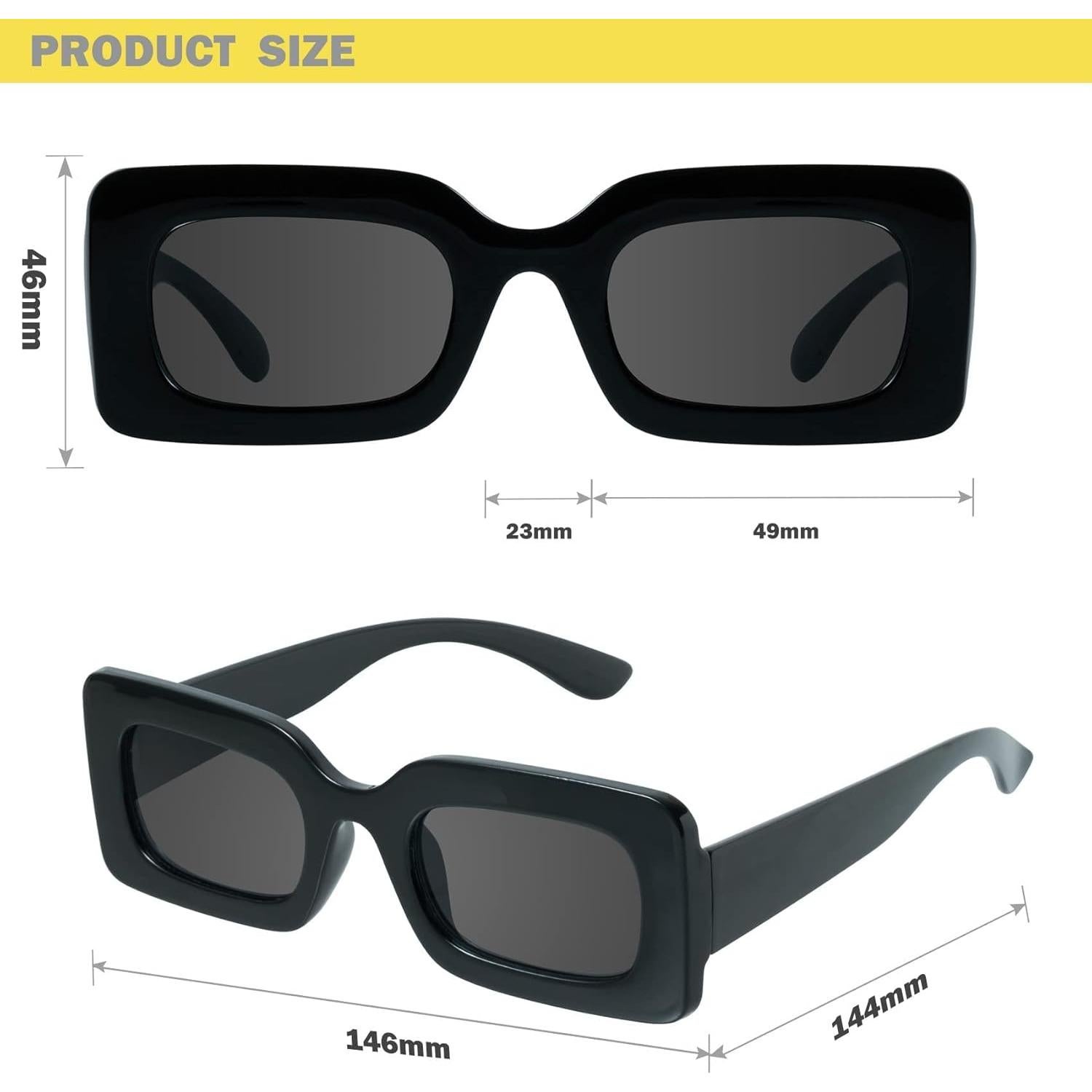 Gafas de sol rectangulares Mosanana UV400 para hombres y mujeres