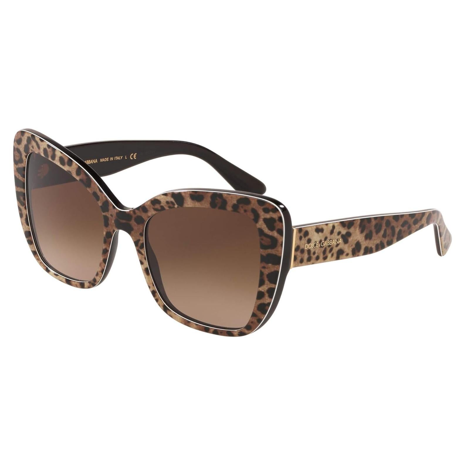 Gafas de sol Dolce & Gabbana DG4348 para mujer marrón leopardo
