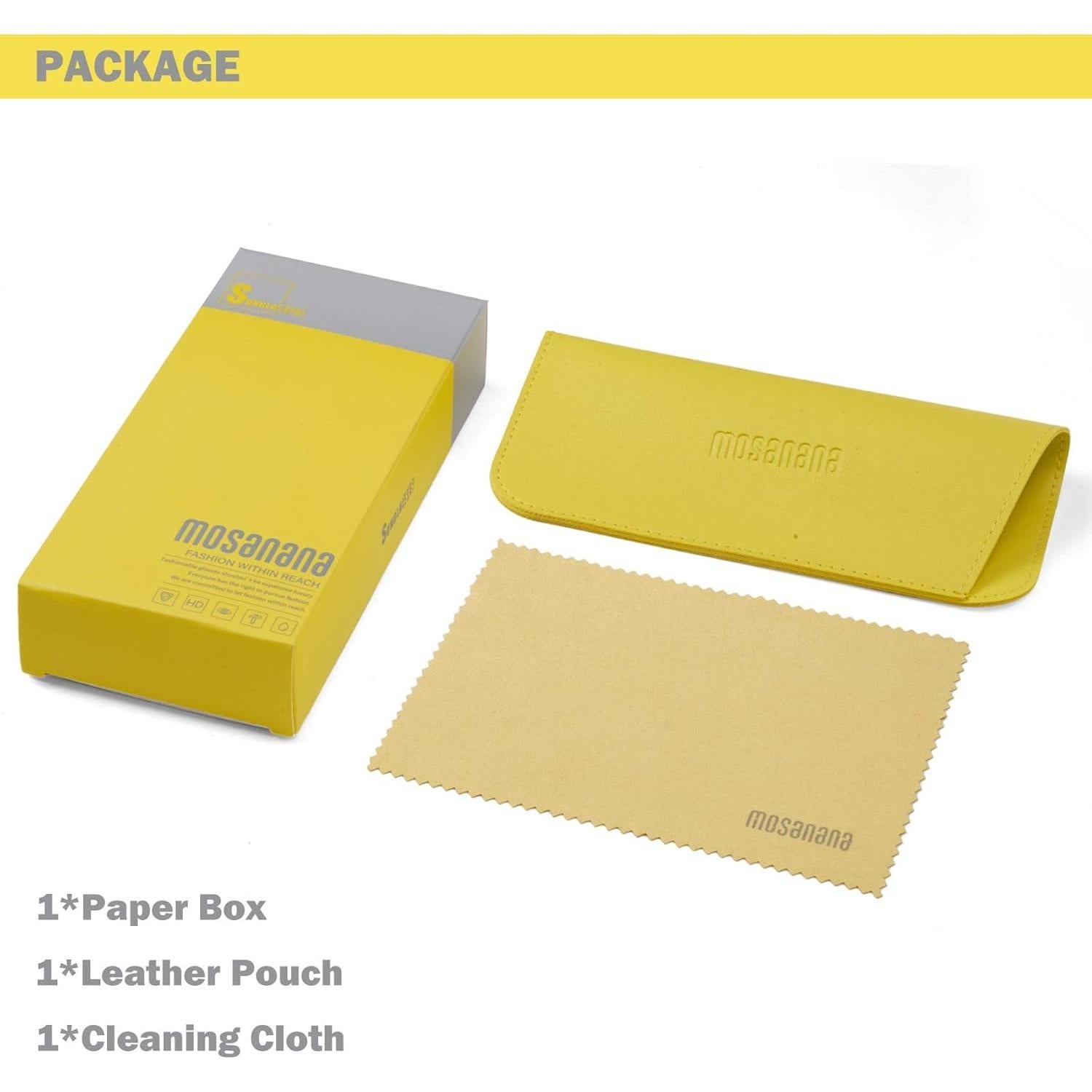 Gafas de sol rectangulares Mosanana UV400 para hombres y mujeres