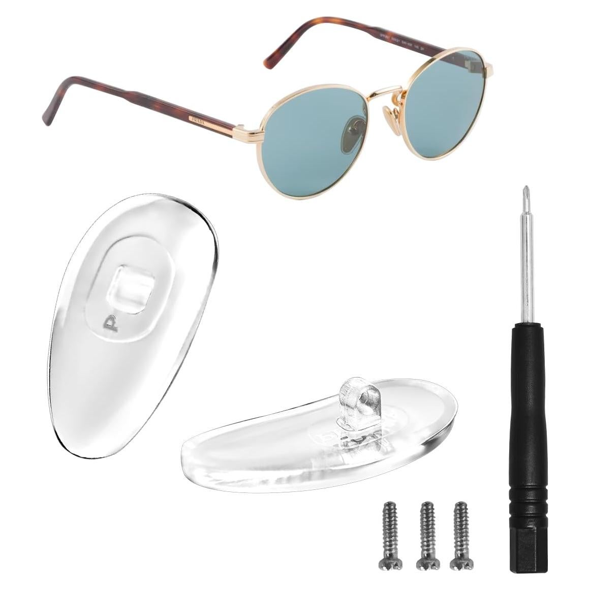 Tornillos y Almohadillas de Nariz para Gafas Prada 16.5mm