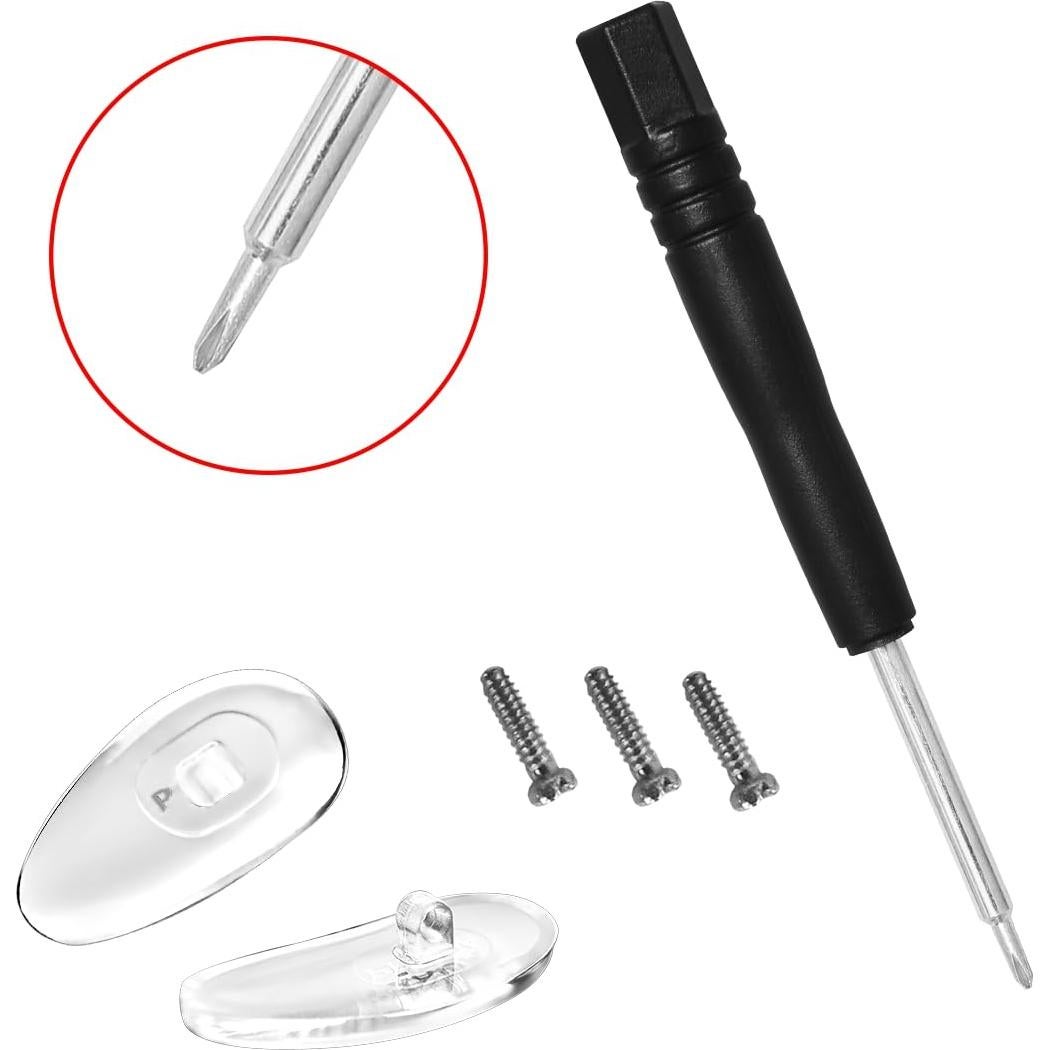 Tornillos y Almohadillas de Nariz para Gafas Prada 16.5mm