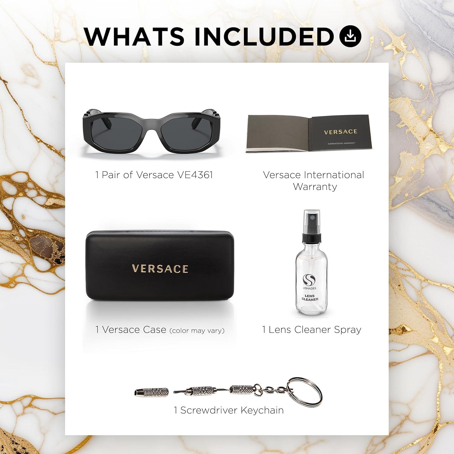 Gafas de sol ovaladas Versace VE4361 para hombres - Protección UV