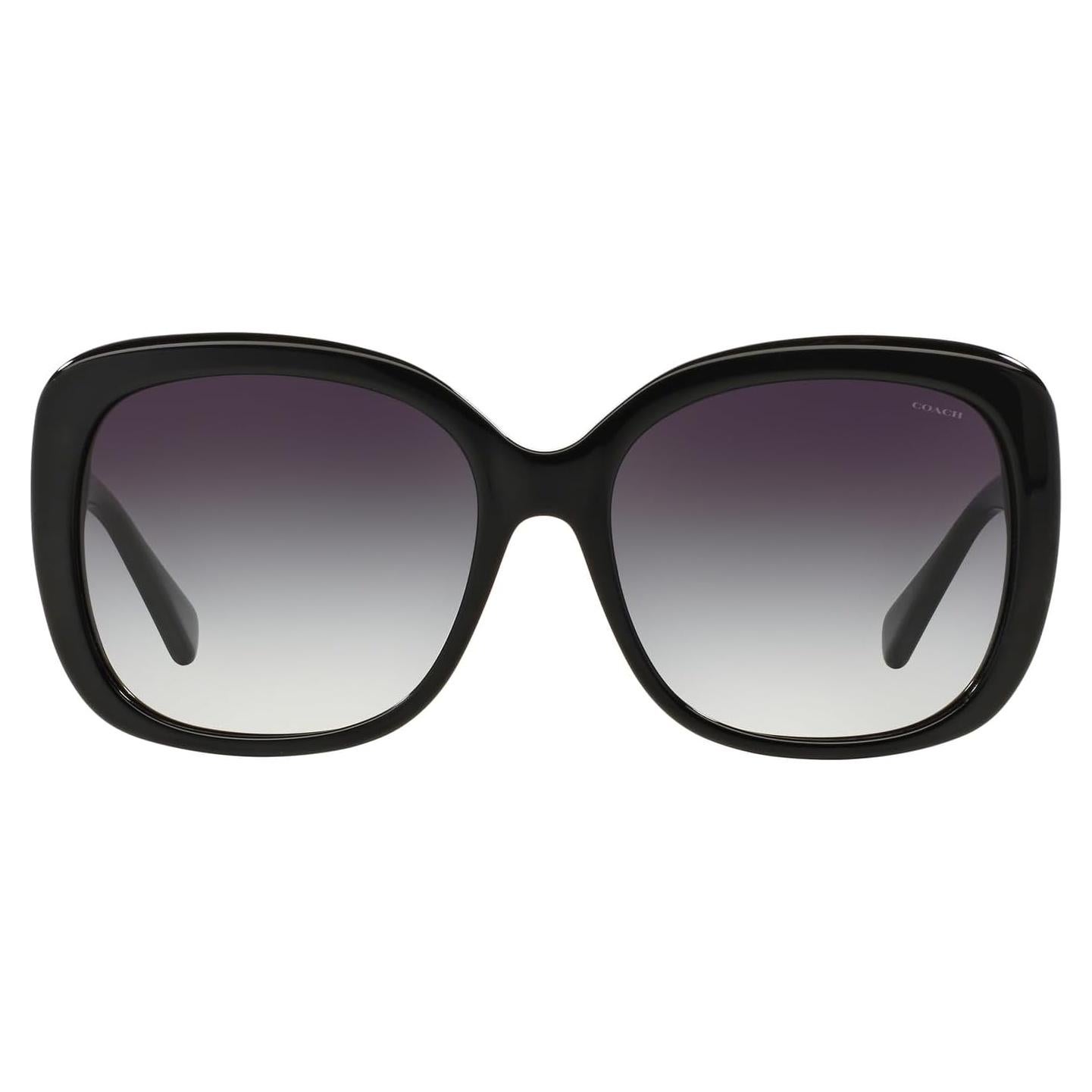 Gafas de sol Coach HC8158, Cuadradas, Negro/Gris Degradado, 58 mm