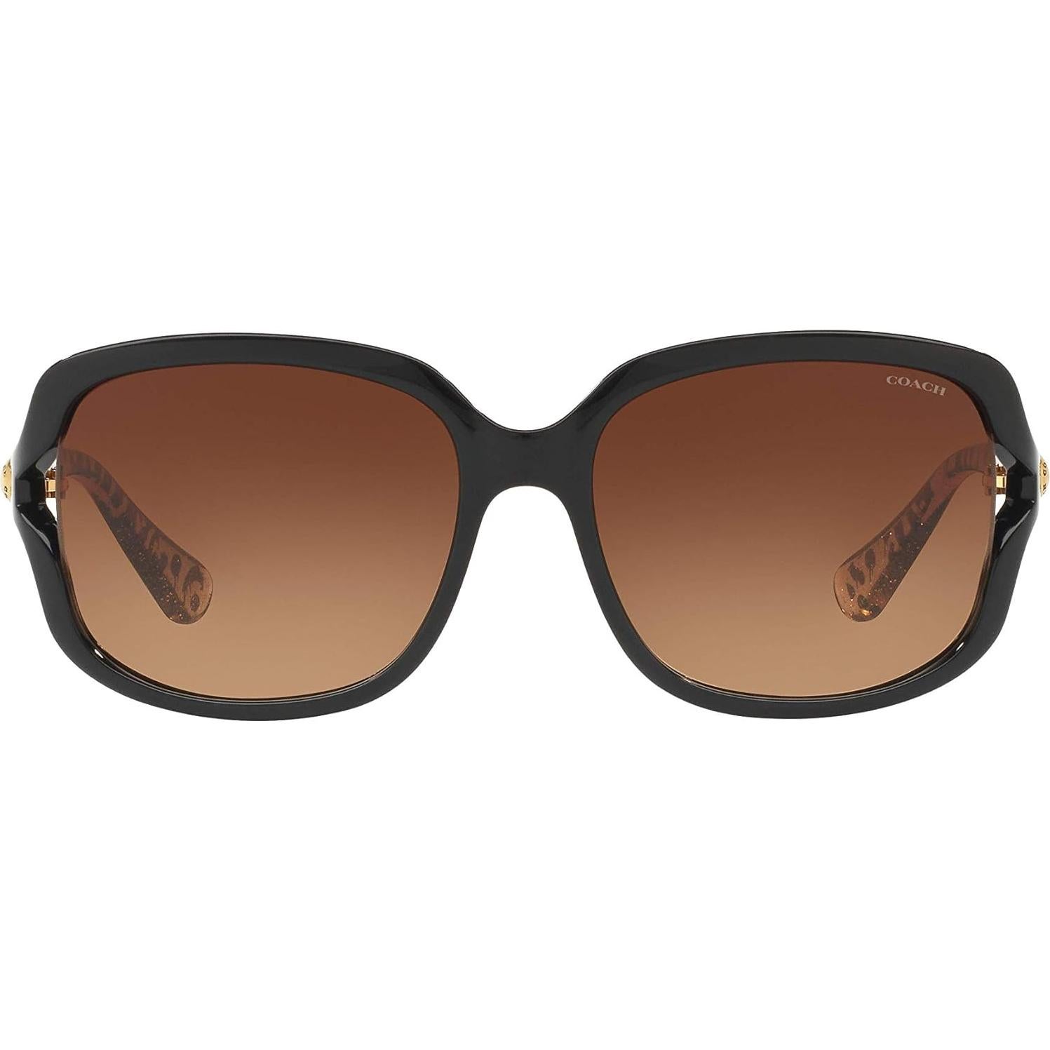 Gafas de sol Coach HC8169, Negro y Marrón Degradado, 57 mm