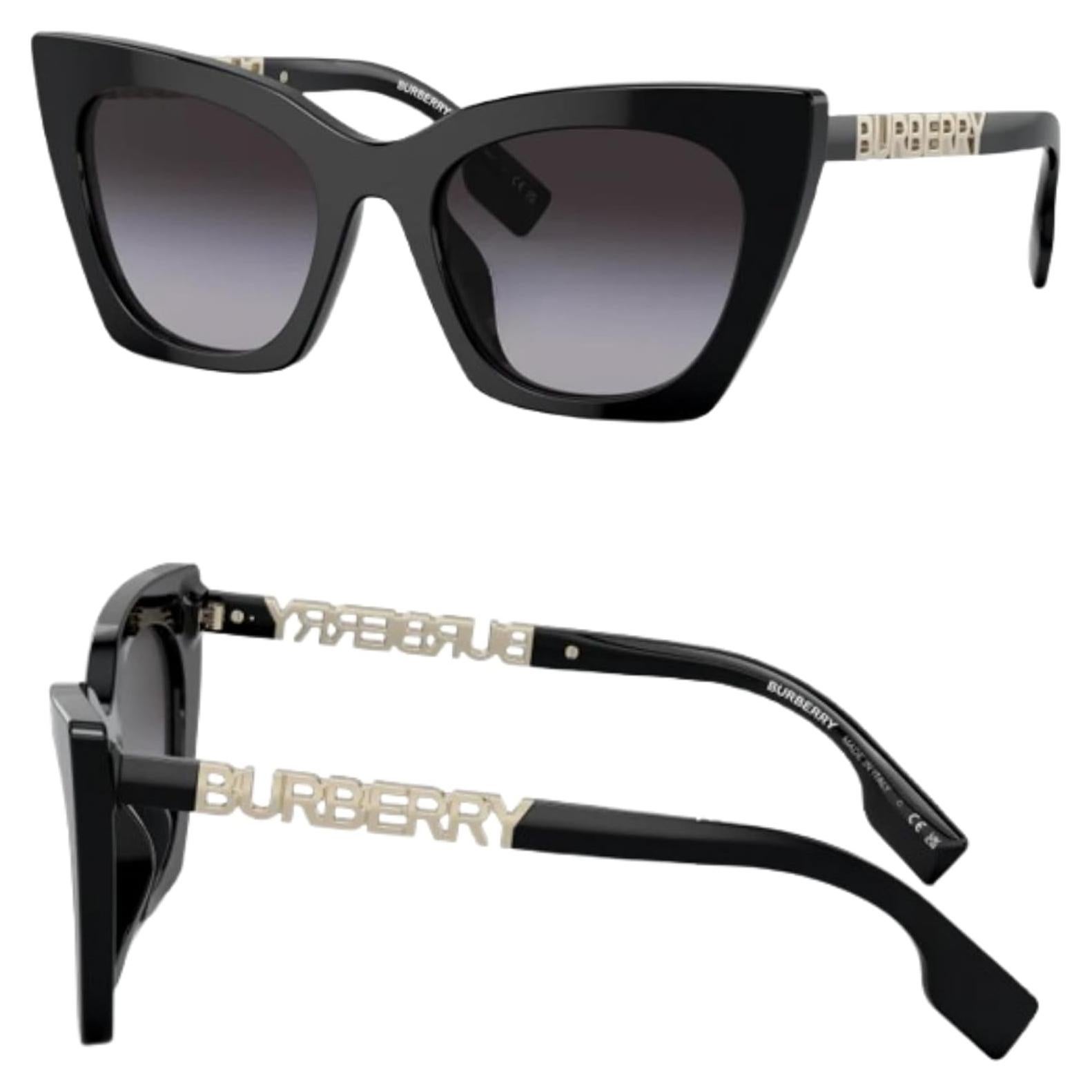 Gafas de Sol Burberry BE4372U Ojo de Gato Acetato Negro