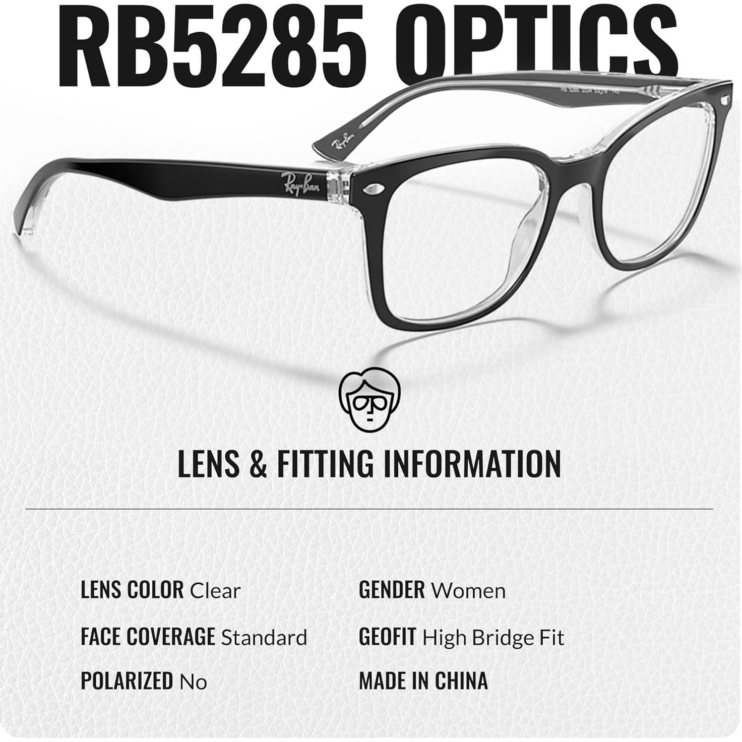 Gafas Ray-Ban RB5285 Acetato Mariposa con Kit de Limpieza