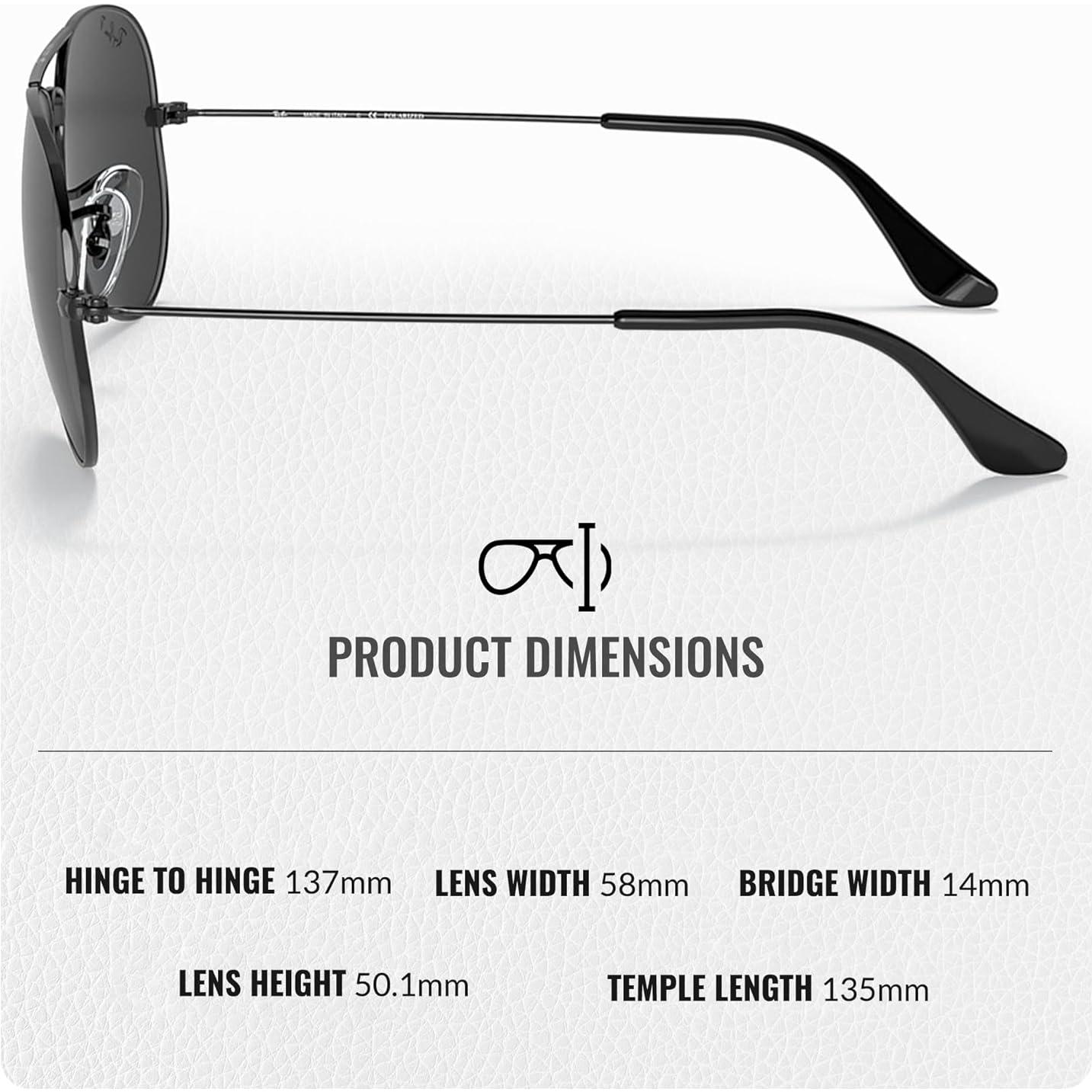 Gafas de sol Ray-Ban RB3025 Aviador Total Black 58mm