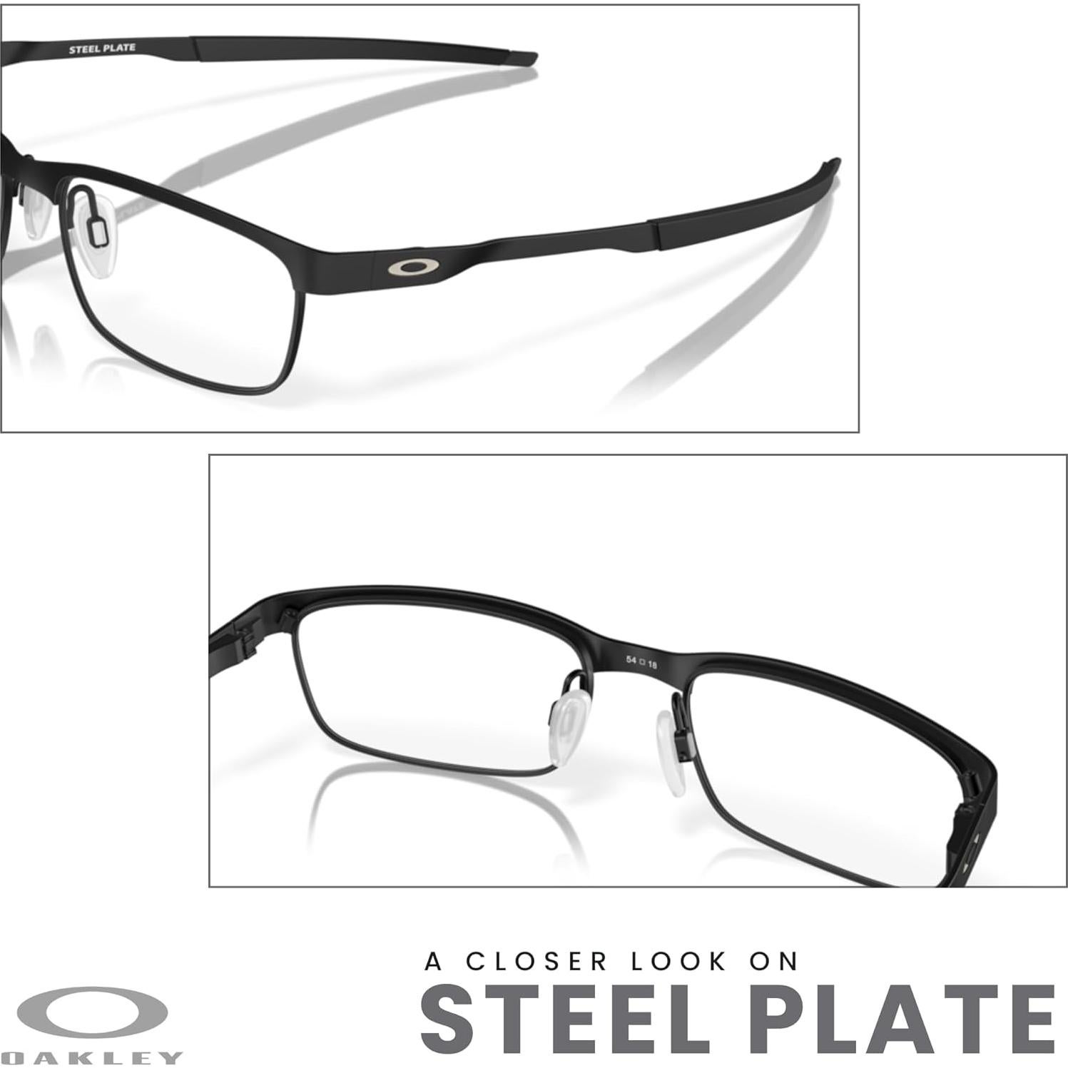 Gafas de Lectura Rectangulares Oakley OX3222 para Hombres - Carbón en Polvo