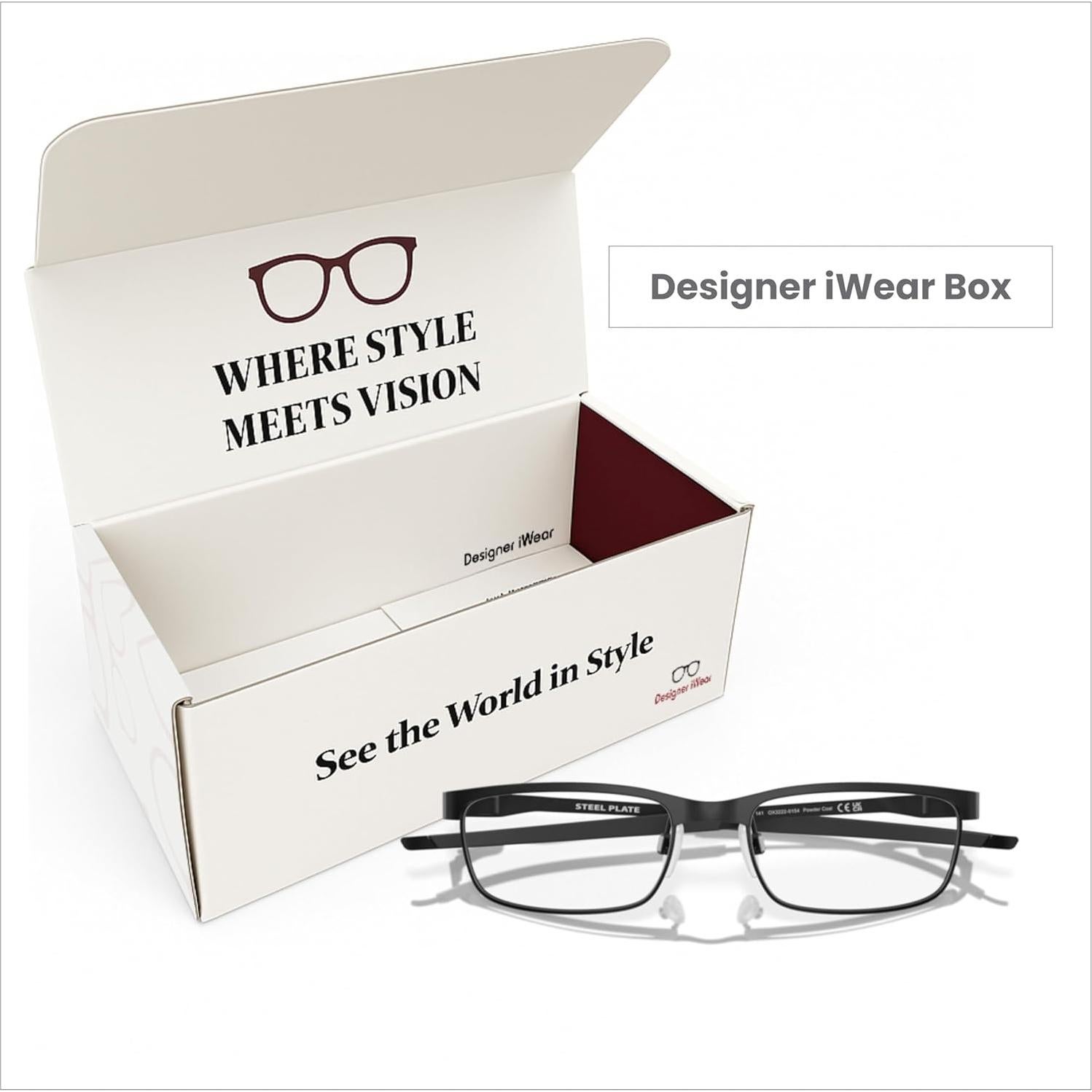 Gafas de Lectura Rectangulares Oakley OX3222 para Hombres - Carbón en Polvo