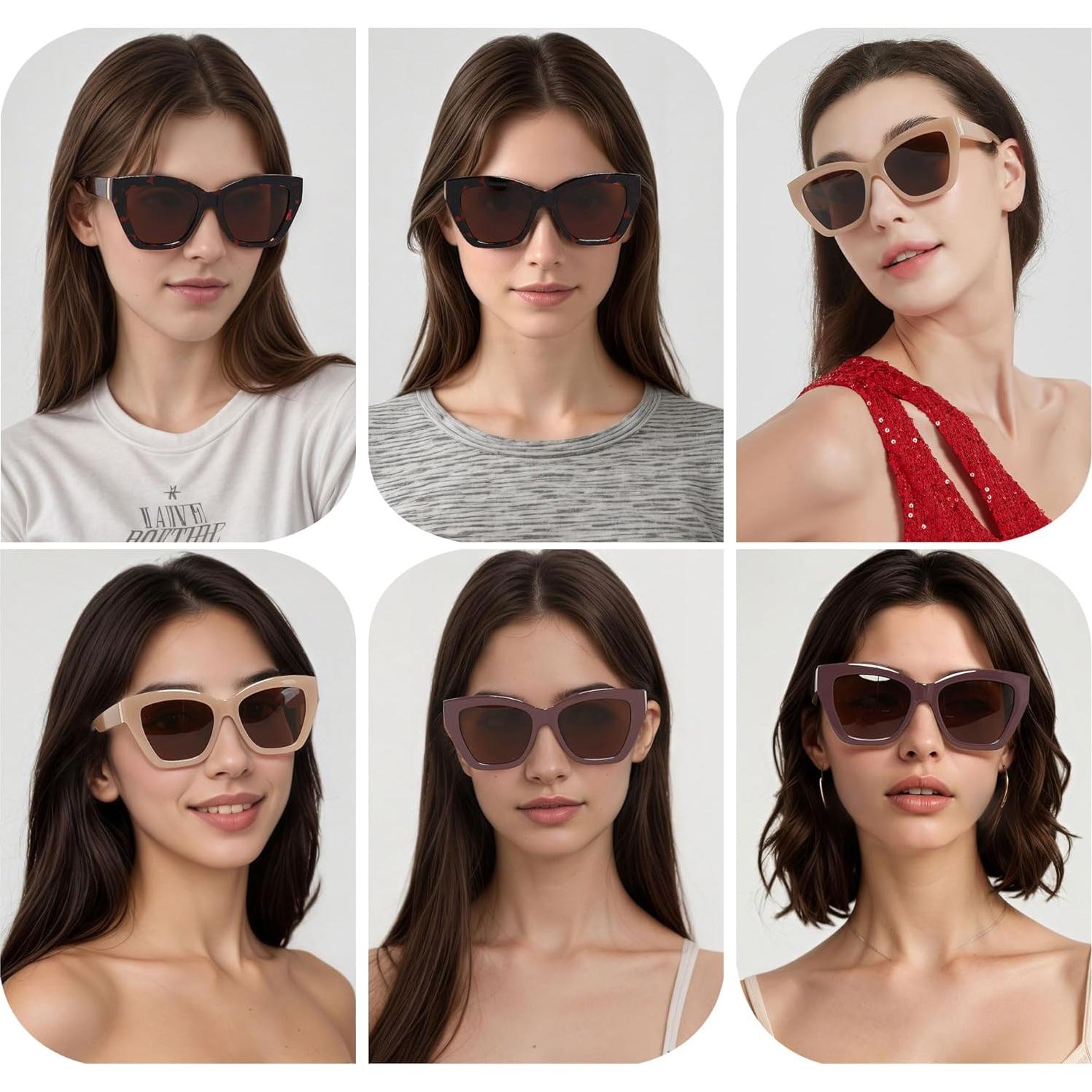 Gafas de sol polarizadas ANDWOOD AF3163 ojo de gato para mujer