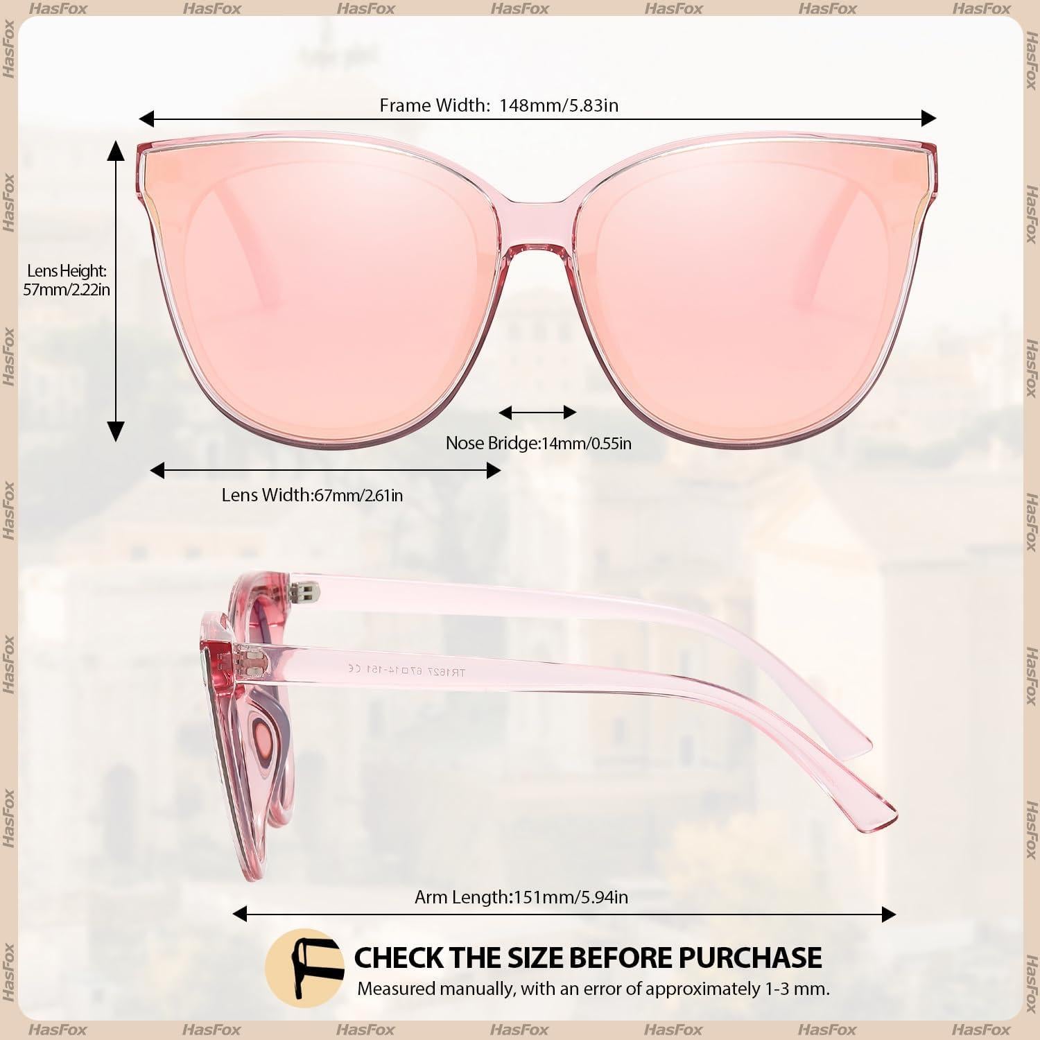 Gafas de sol HASFOX Cat Eyes para mujeres | Polarizadas UV400