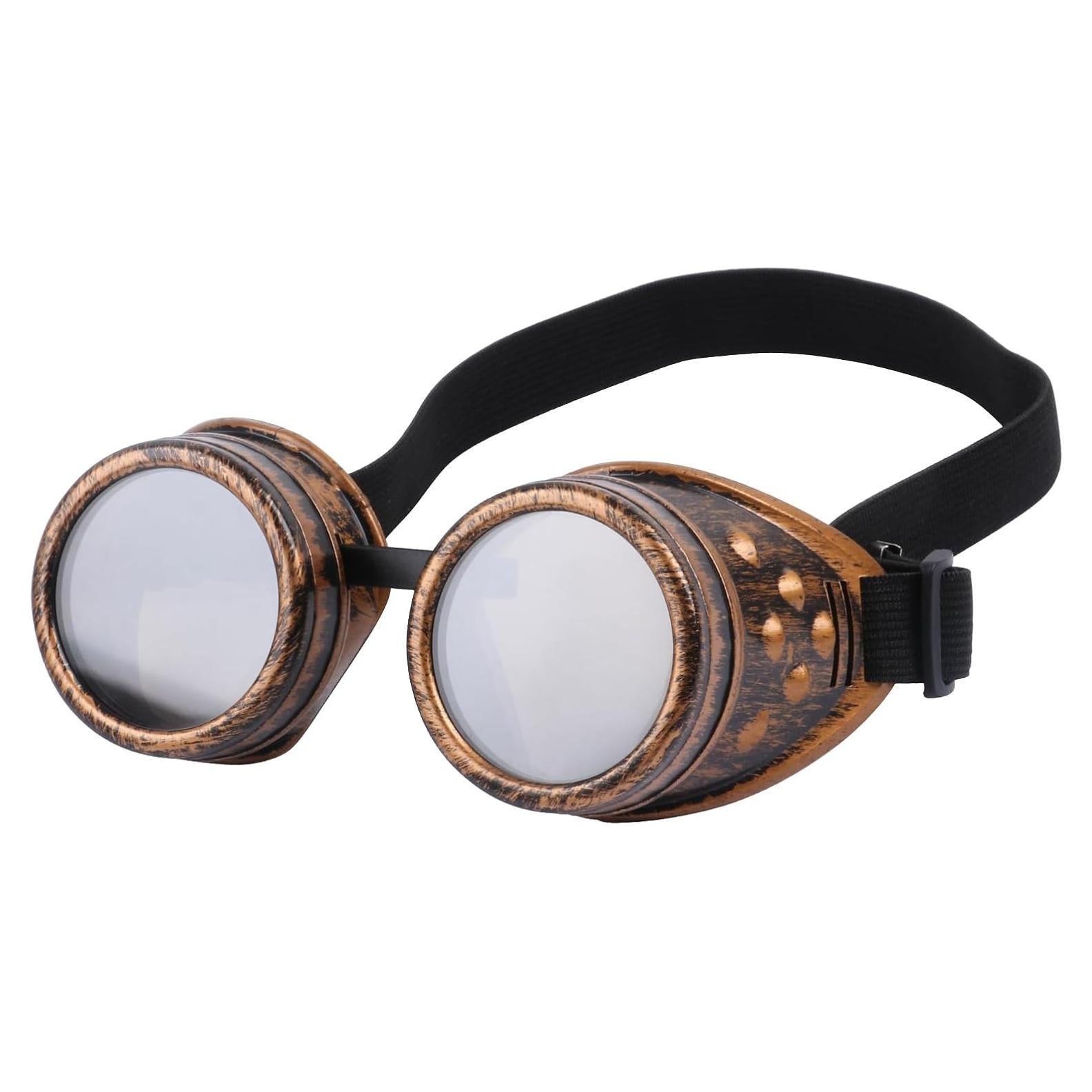 Gafas Steampunk Vintage Ajustables Bronce para Cosplay