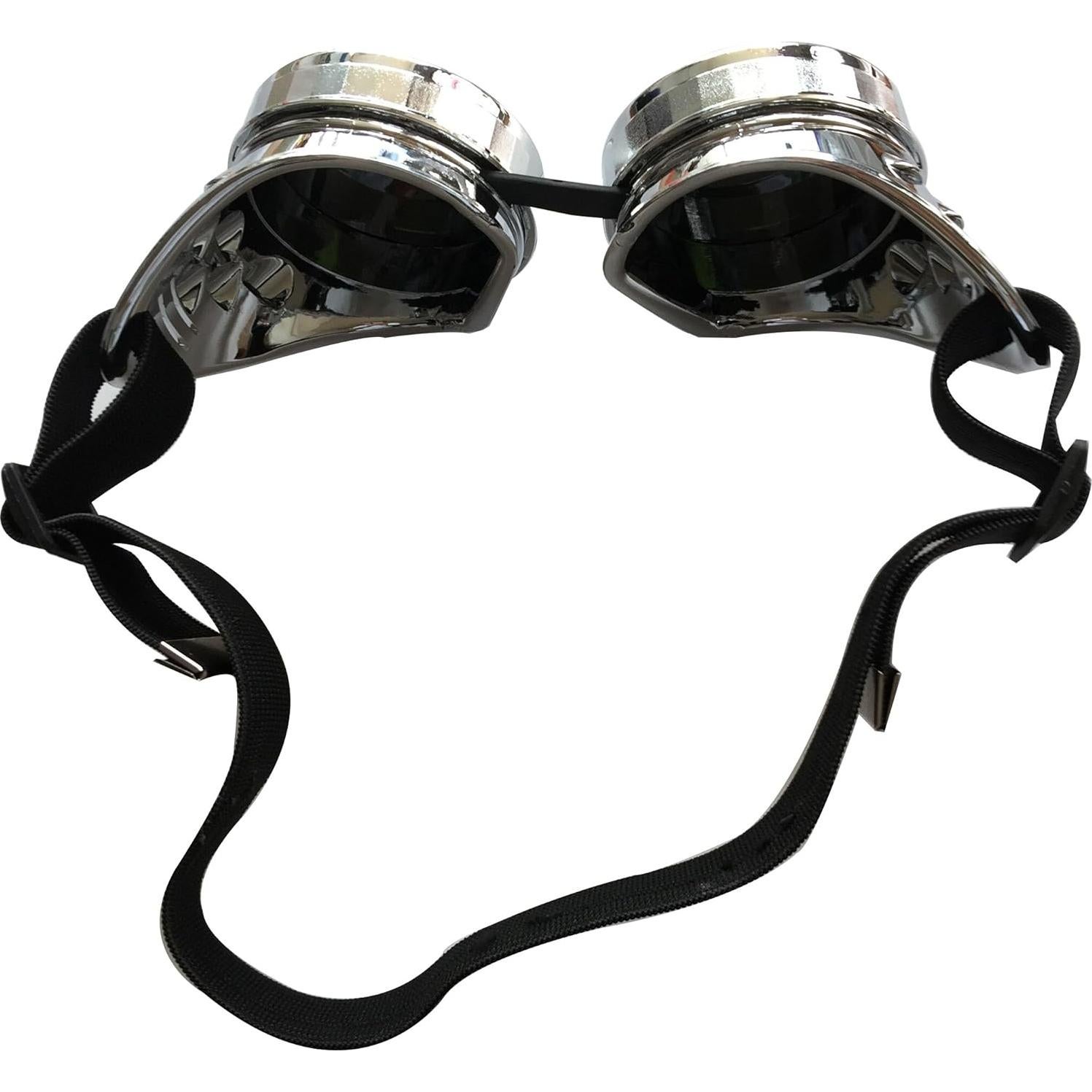 Gafas Cibernéticas Vintage Steampunk Wocst Plata