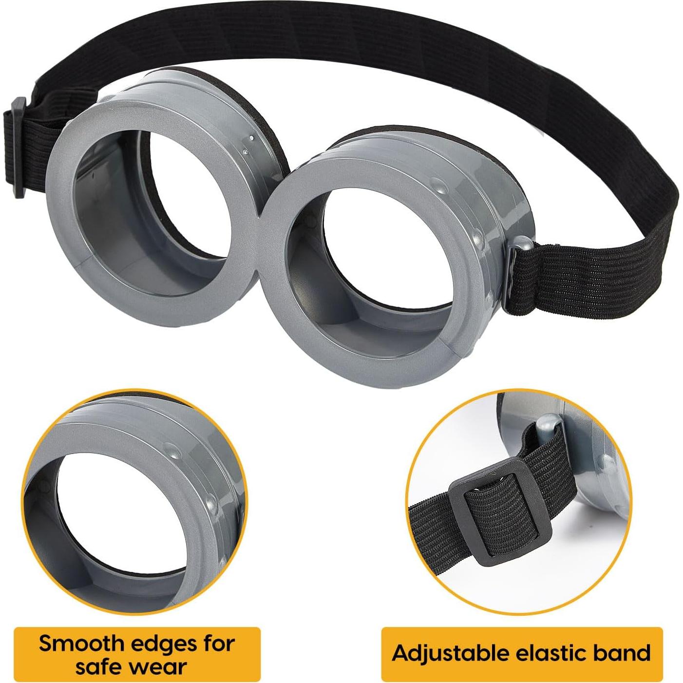 Gafas de Halloween Steampunk Vintage Plata - Paquete de 2