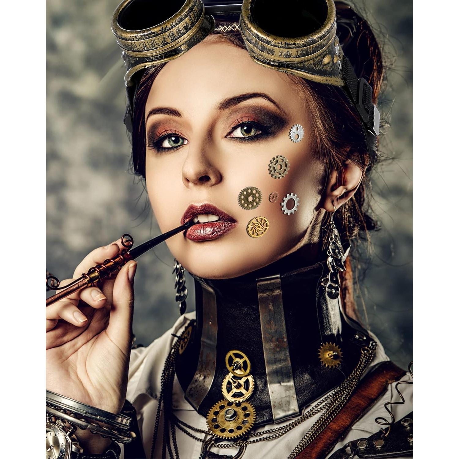 Gafas Steampunk Vintage TOODOO + 100g Engranajes Metálicos