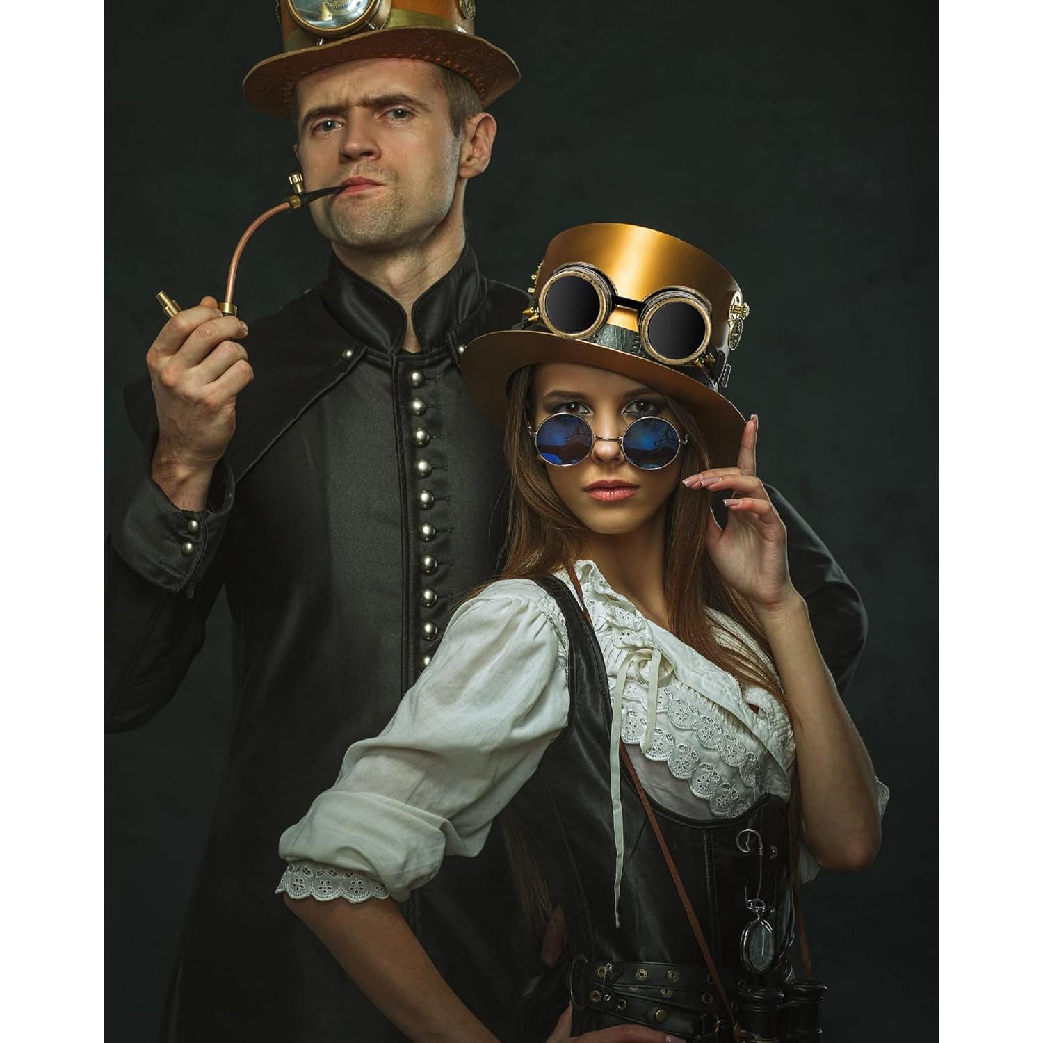 Gafas Steampunk Vintage TOODOO + 100g Engranajes Metálicos