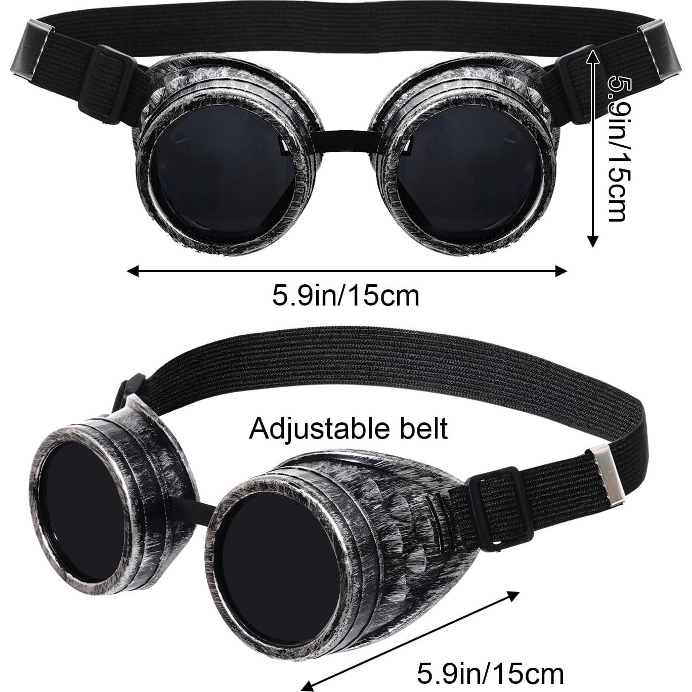 Gafas Vintage Steampunk Plata Antigua para Disfraces