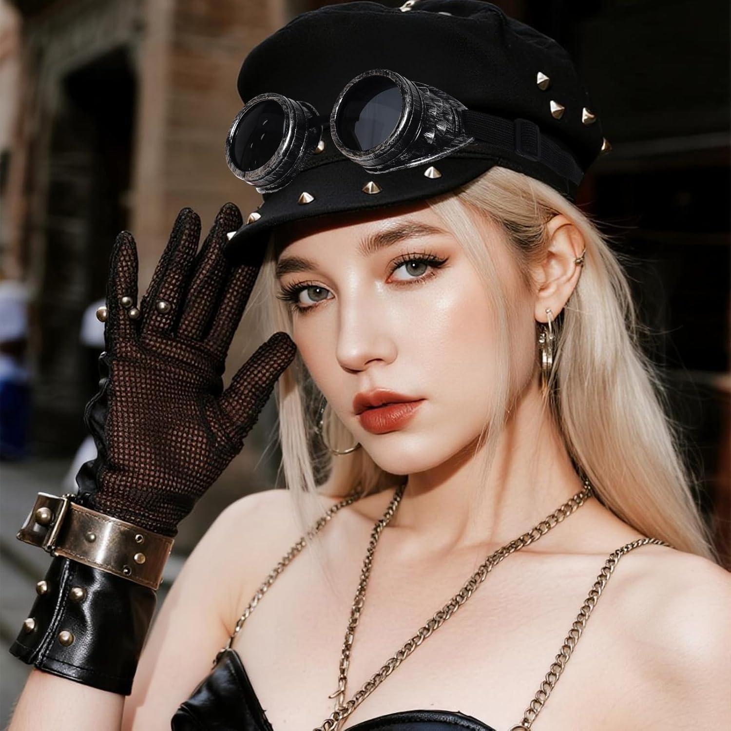 Gafas Vintage Steampunk Plata Antigua para Disfraces