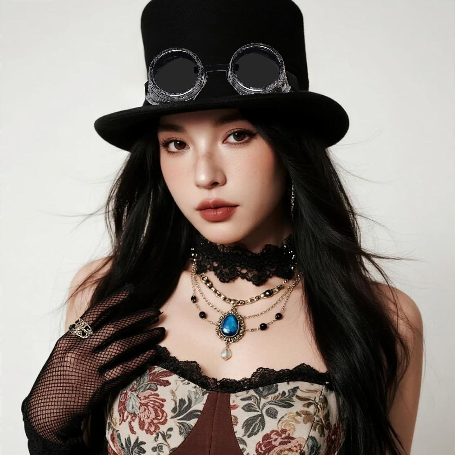 Gafas Vintage Steampunk Plata Antigua para Disfraces