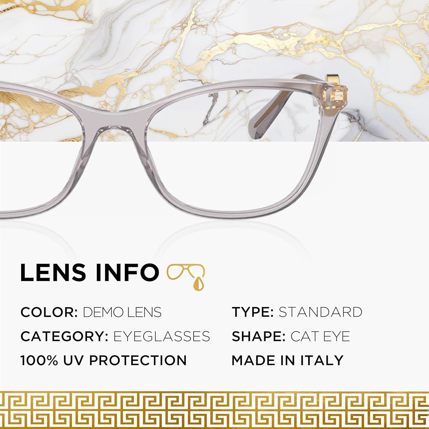 Gafas de Sol VERSACE VE3293 Medusa Gato Gris Transparente