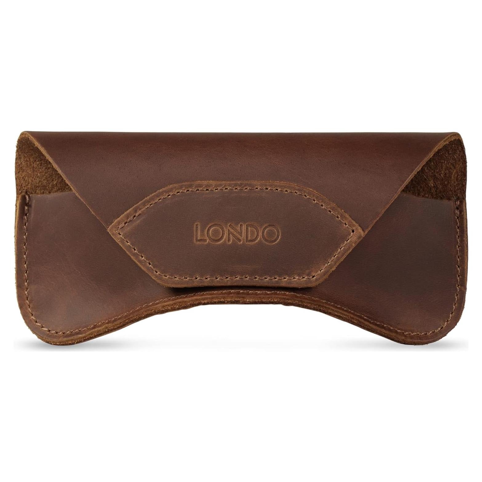 Funda de Cuero Genuino Londo para Gafas - 16x7x3.8 cm